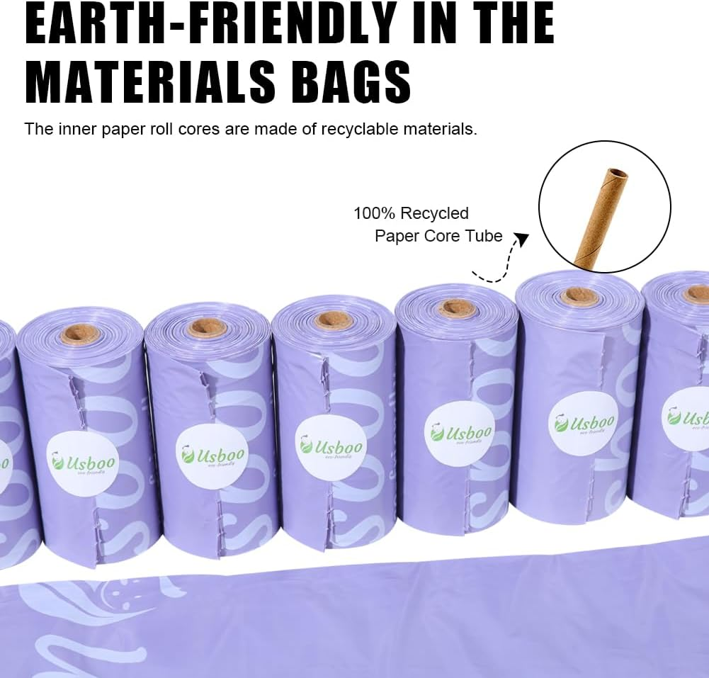 Disposable Diaper Bags for Baby | 8 Refill Rolls (120 Pack) | Lavender Scented | Baby Poop Bags with Dispenser | Essential for Travel and Quick Change on the Go image number 2