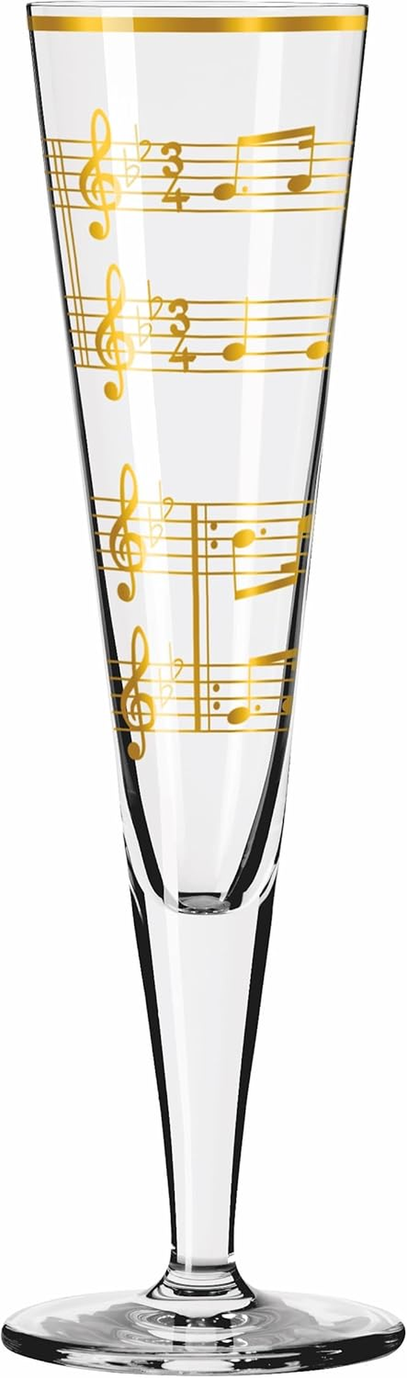 RITZENHOFF 6031006 Champagne Glass 200 Ml - Goldnacht Duett Best of 2022 Series, Pack of 2 with Real Gold - Made in Germany image number 5