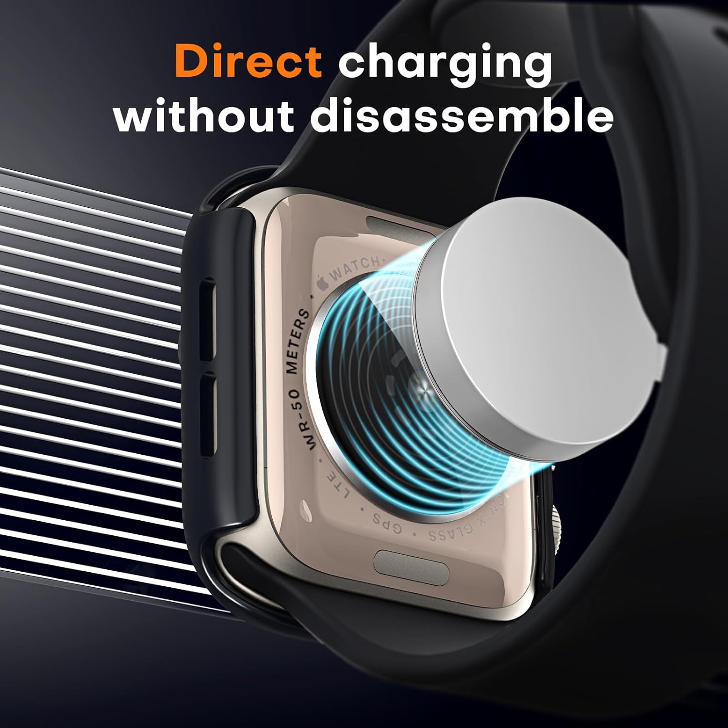 TOCOL 2-Pack Case for Apple Watch Series 11/10 42Mm, Built-In Tempered Glass Full-Coverage Screen Protector, Sensitive Touch, Anti-Bubble, Shockproof, Black and White