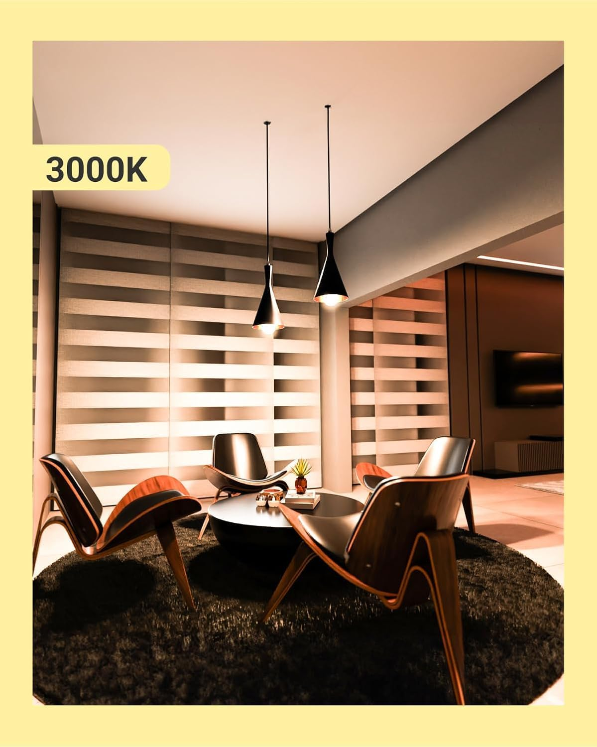 100W Equivalent Light Bulb, 12W E26/E27 LED Bulbs, Non-Dimmable, Warm White 3000K 2 Pack image number 5