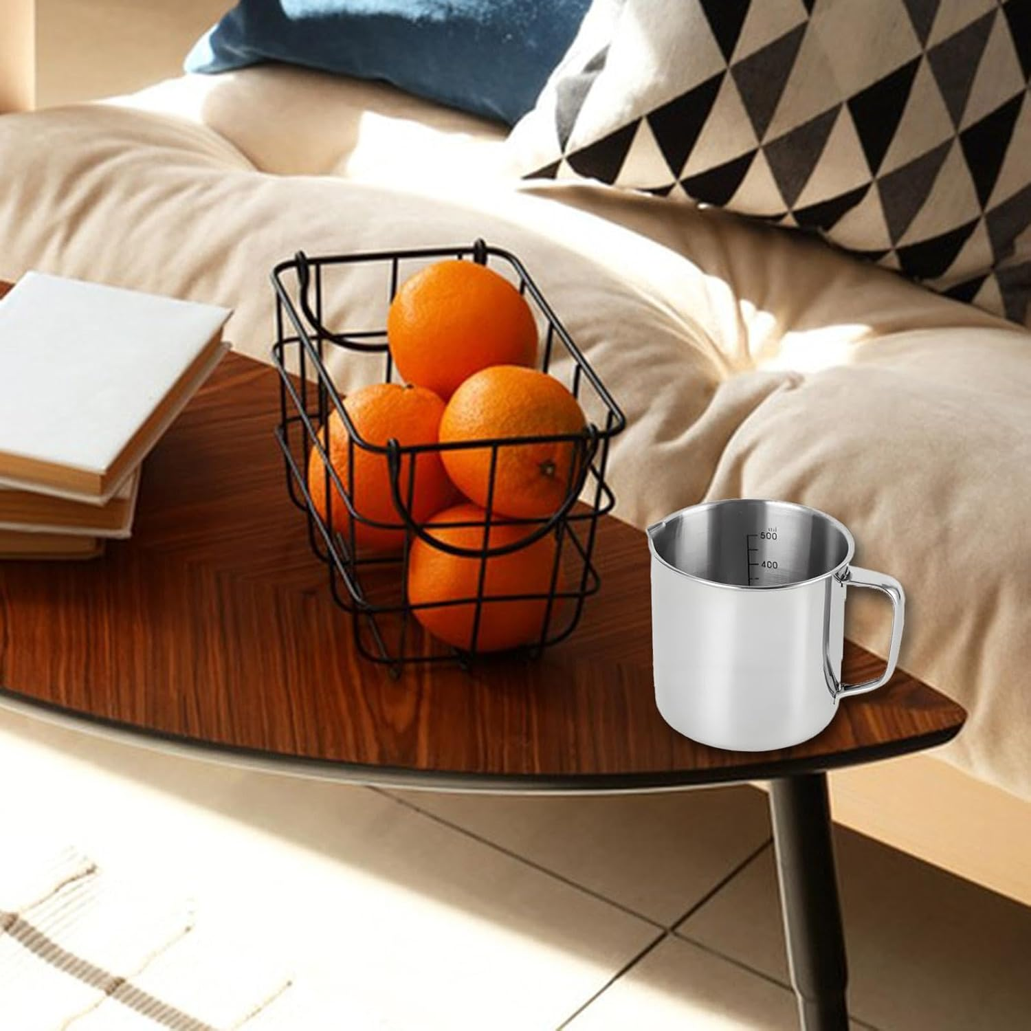 Dickly Stainless Steel Measuring Cup Espresso Steaming Pitcher Coffee Milk Frother Cup for Kitchen image number 2