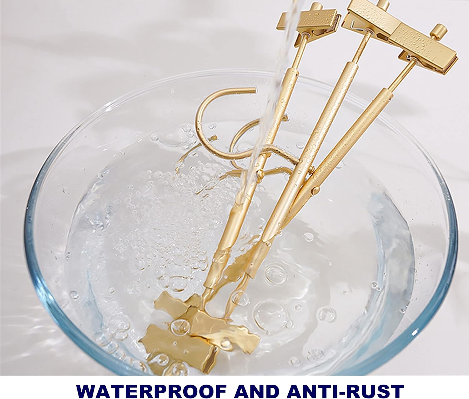 Amber Home Premium Matte Gold Aluminum Pants Hangers 10 Pack, 12.2&rdquo; Extra Smooth & Durable Metal Skirt Slack Hanger, Light & Sturdy Metal Rack for Trouser with 2-Adjustable Non Slip Clips Swivel Hook