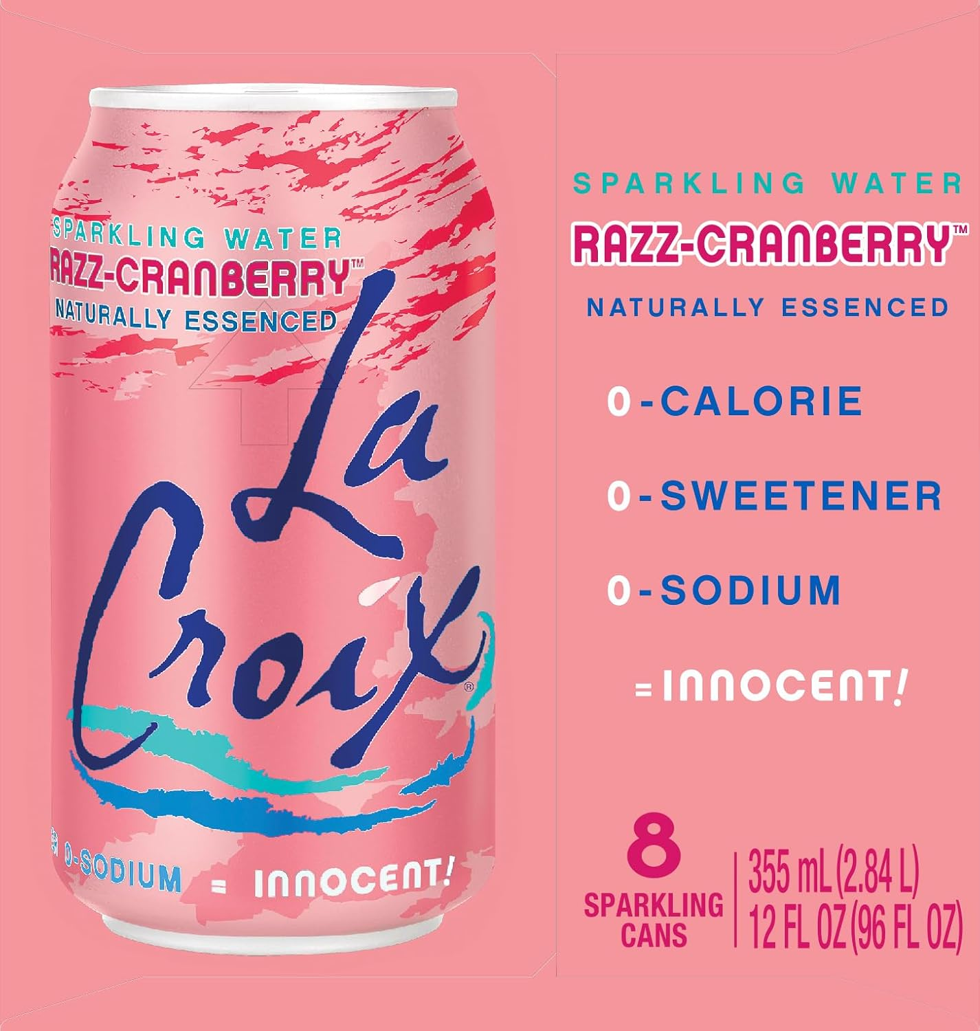 Lacroix Sparkling Water, Cran-Raspberry, 12 Fl Oz (Pack of 8), Naturally Essenced, 0 Calories, 0 Sweeteners, 0 Sodium image number 4