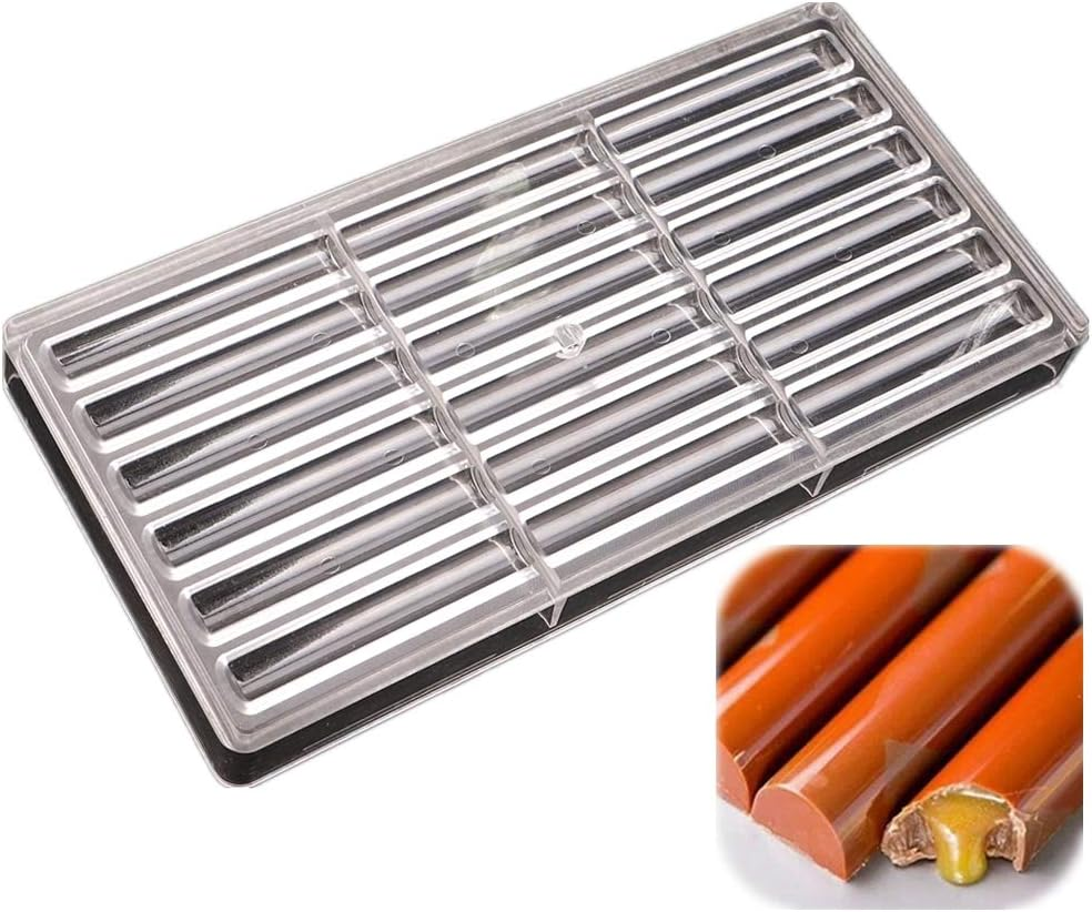 18 Cavities Long Sticks Shape Polycarbonate PC Chocolate Mold Candy Fondant Ice Cube Mould Baking Moldes DIY Bakeware Supplies image number 1