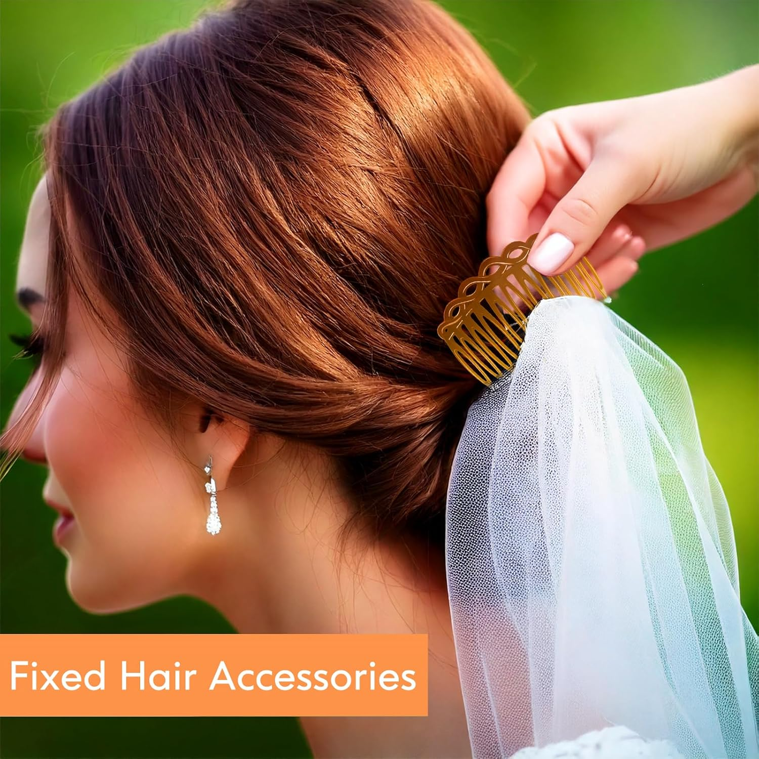 COMNICO 6 Pcs French Hair Side Combs (Black, White, Light Brown) - Black, White, Light Brown image number 3