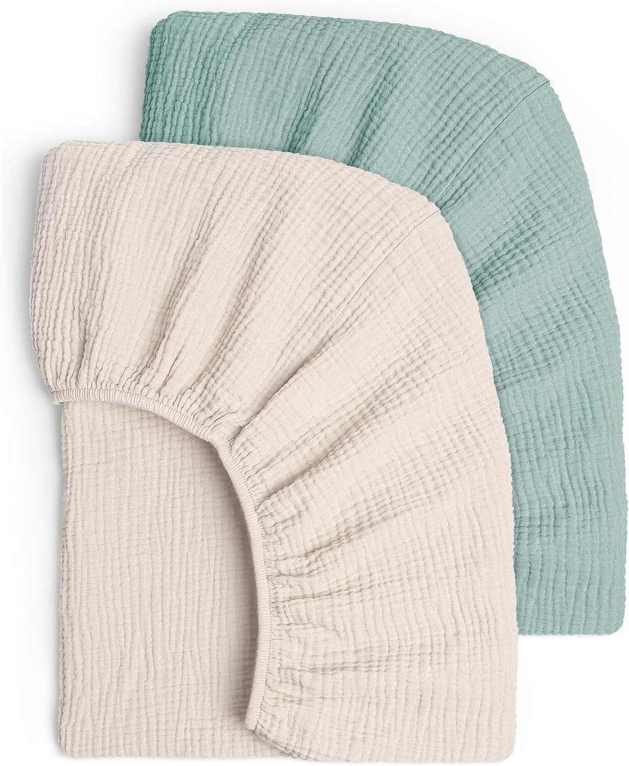 Lulu Moon Muslin Crib Sheets - Fitted Crib Mattress Sheets for Boys and Girl - 28"X 52", 2 Pack image number 6