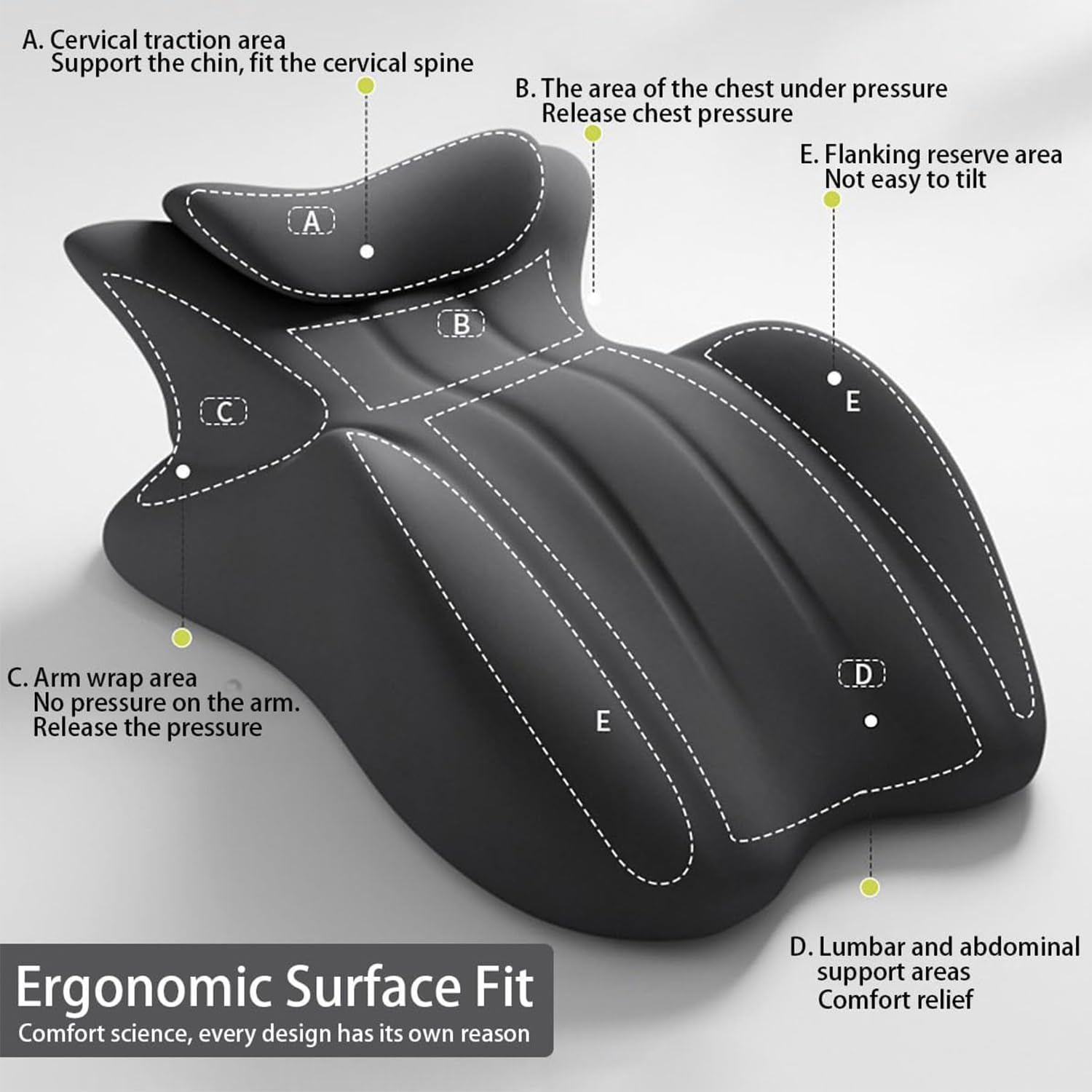 Quintin Butt Cushion for Couples, Low-Profile Design Couples Pillow for Intimacy, Wedge Pillow Memory Foam, Recovers after Impact, Provides Intimacy Support (Grey) image number 4