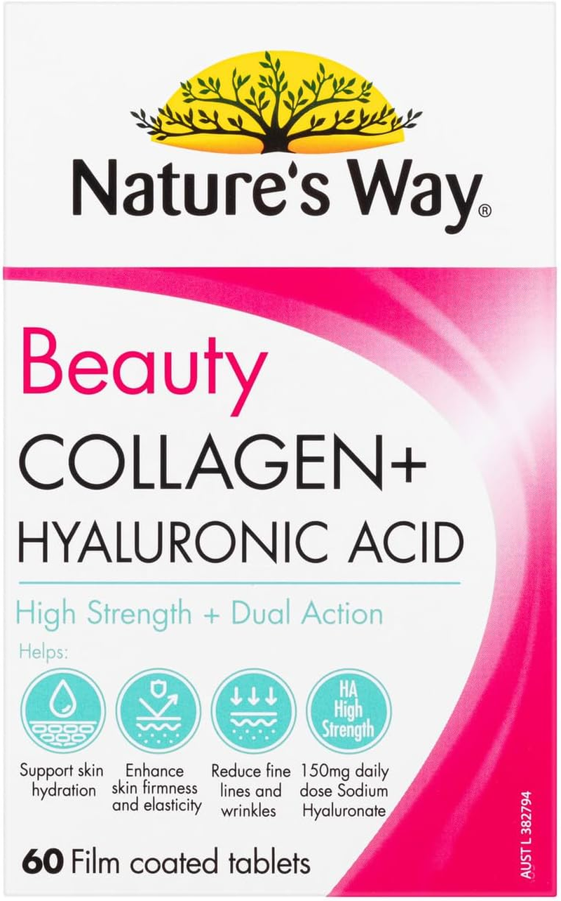 Nature'S Way Beauty Collagen with Hyaluronic Acid 60 Tablets image number 1