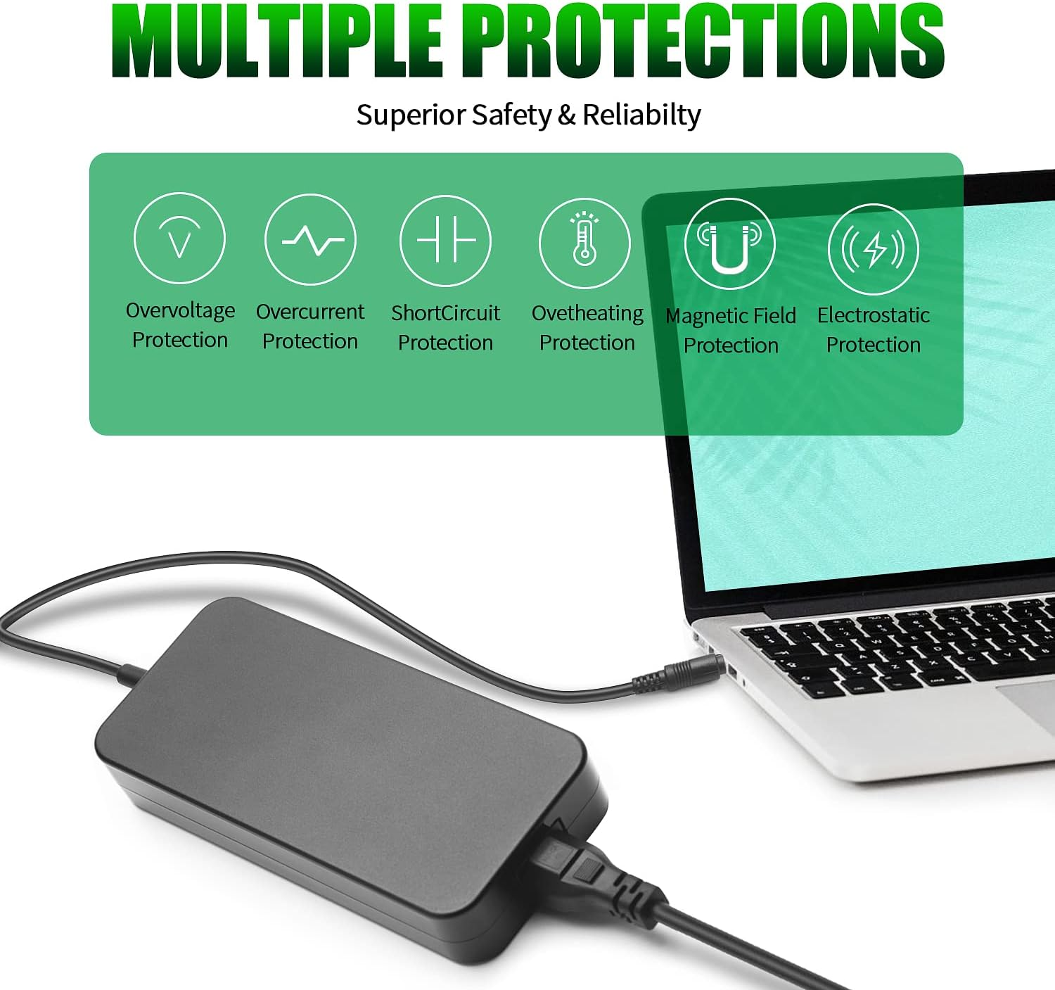 240W 180W AC Charger Fit for Dell G15 G16 G7 G5/G5 SE G3 Series, Alienware 13 15 17 X15 X16 X17 M15 M17 M14X M11X Precision 7510 7520 7710 7720 7730 3541 3550 355 Laptop Power Supply Adapter Cord image number 4