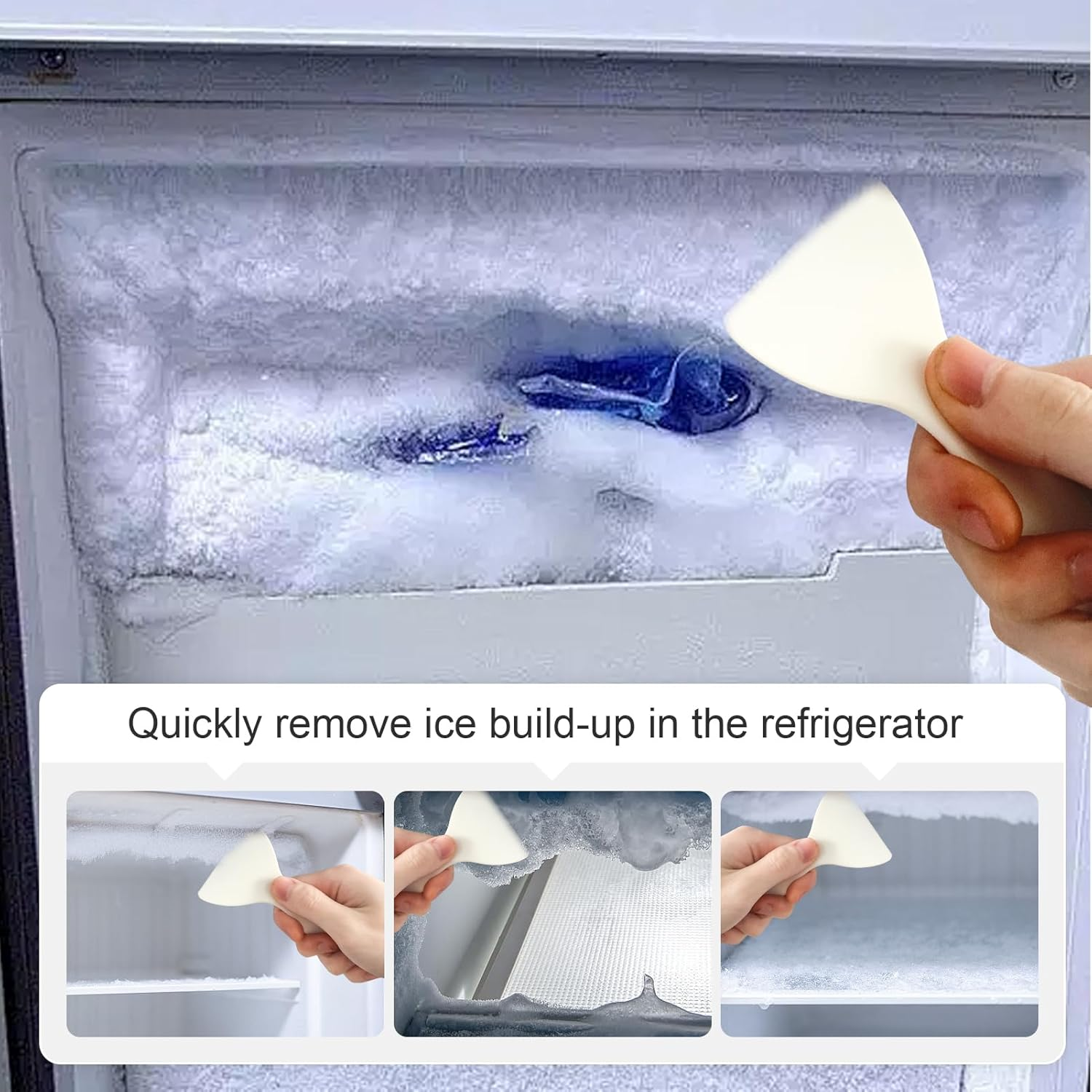 9-Piece Fridge Cleaning Set, Fridge Drain Cleaning, Fridge Cleaner Set with Fridge Brush, Hose, Syringe, De-Icing Shovels, Plunger, for Unblocking Drain Holes, Refrigerators