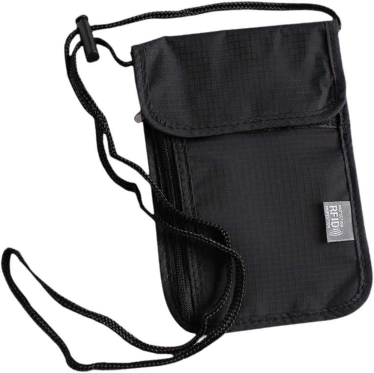 Yuksok Neck Wallet Passport Holder Blocking Multi Slots Waterproof Card Storage Organizer Case Crossbody Bag for Outdoor Trips image number 2