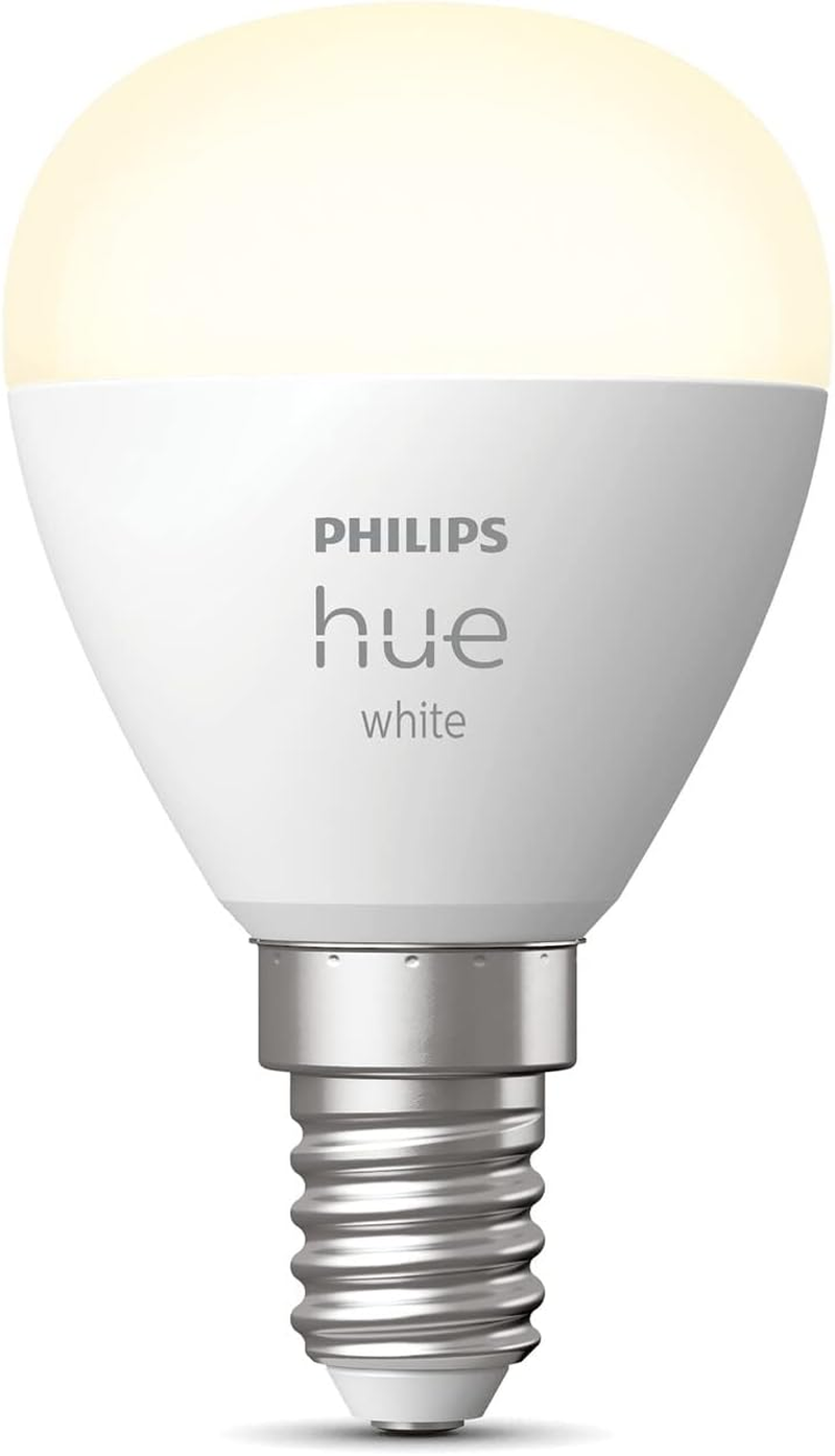 Philips Hue White Smart Single Luster Bulb LED E14 Small Edison Screw - 470 Lumens (40W Equivalent). Compatible with Alexa image number 5