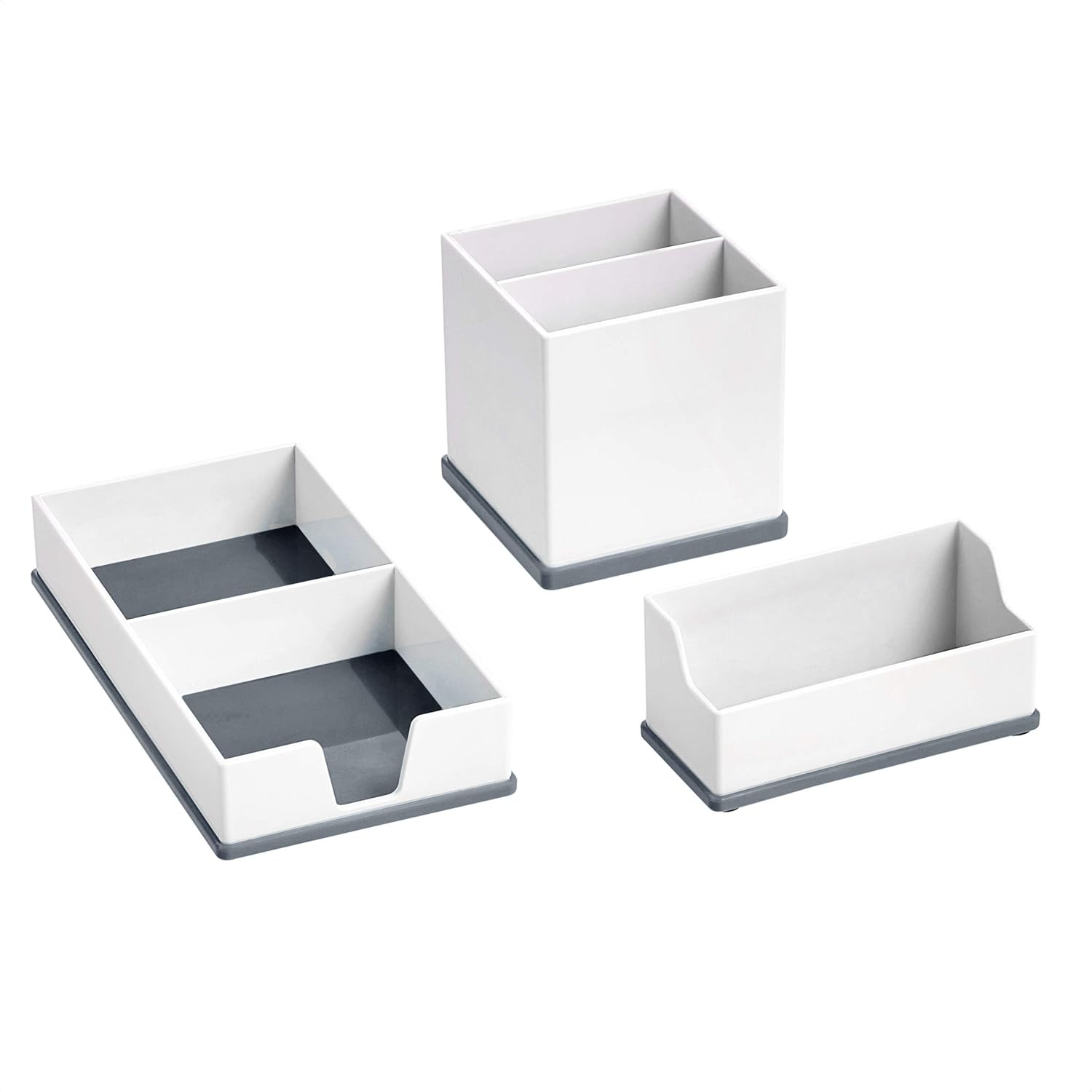 Amazon Basics Desk Organization Set - Grey and White image number 2