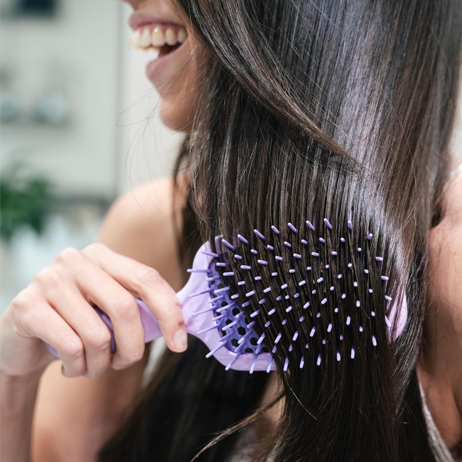 FHI HEAT Unbrush and Unbrush MINI Wet & Dry Vented Detangling Hair Brush, Lilac Light Purple