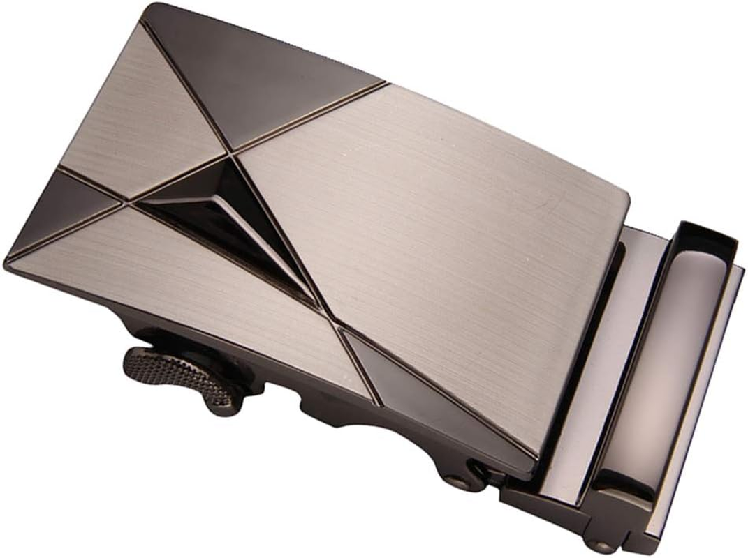 F Fityle Metal Automatic Slide Buckle Replacement Ratchet Belt Buckle Formal Business Belt Accessories for Men - 5 image number 6