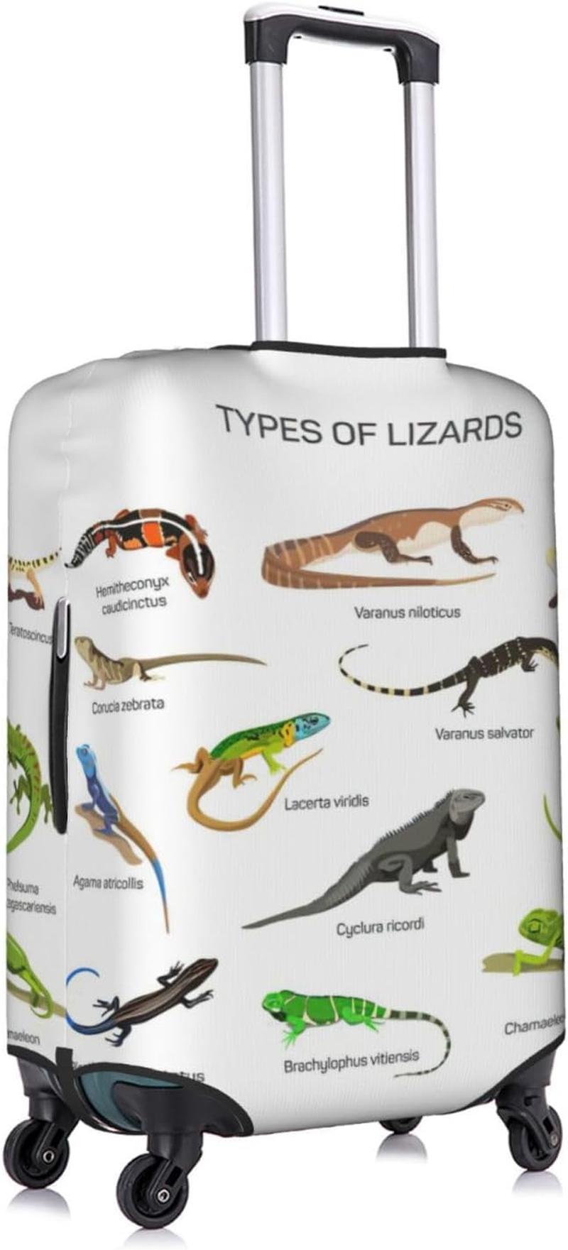 Odddot Different Types of Lizard Print Travel Luggage Cover,Suitcase Protector Cover, Washable Baggage Covers,For 18-32 Inch Luggage, Different Types of Lizard, Large image number 6