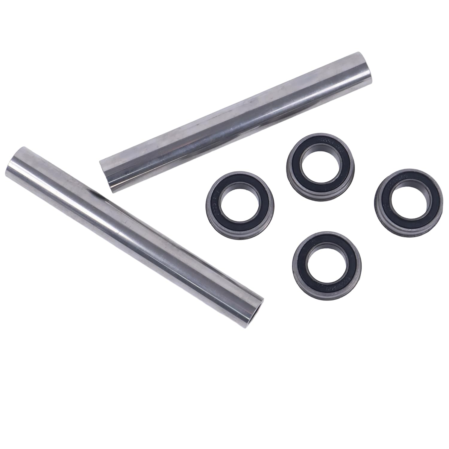 DVPARTS New 2X Stainless Steel Front Wheel Axle & Bearing Conversion Kits Compatible with Husqvarna 6" Wheel Sleeves Z242F Z246 Z246I Z248F Z254 Z254F Z254I EZ4824 RZ4621 RZ4824F RZ5424 RZ5426 Rz54I image number 3