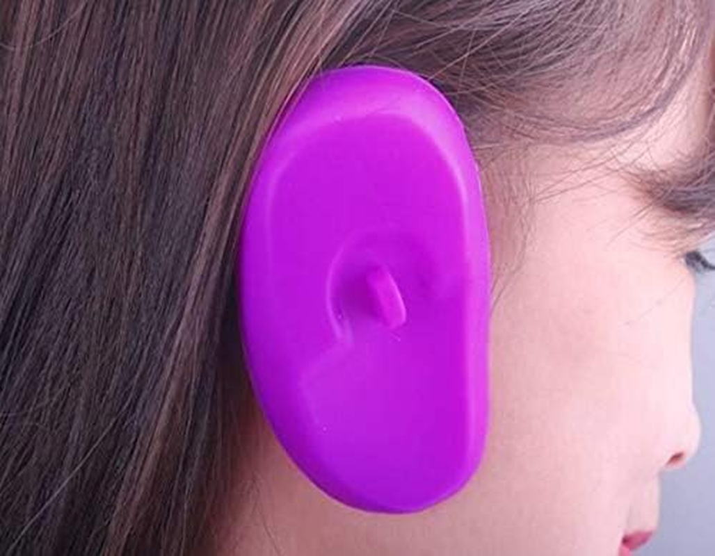 3 Pairs Reusable Soft Silicone Professional Ear Cover Earmuffs Protector Waterproof Hairdressing Ear Caps Beauty Tool for Hair Salon Hair Dyeing Baked Oil Etc