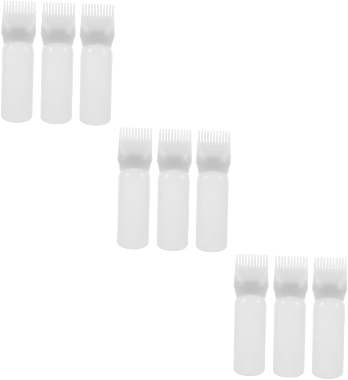 9 Pcs Medicine Hair Dye Applicator Set - Bottles, Brush, Shampoo, Color Oil, Root Comb, Plastic Comb for Hair Growth image number 3