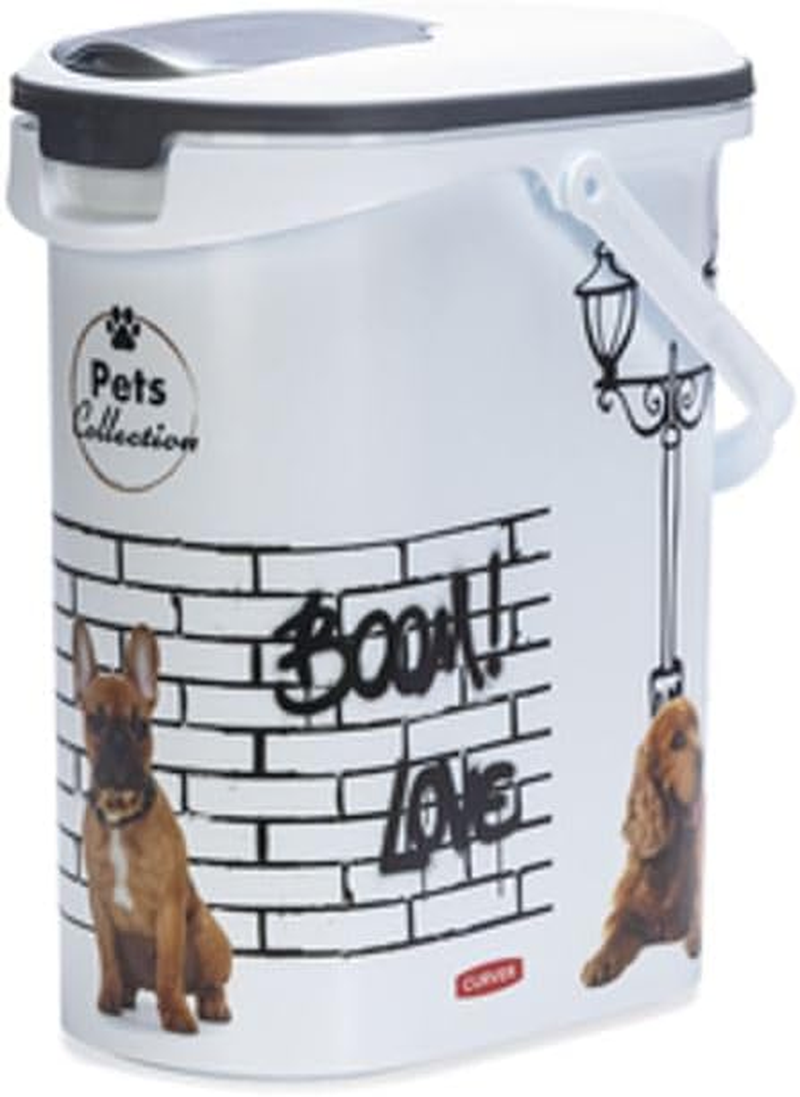 Curver Pet Food Container for Dogs - 10L/4Kg - Pets Collection - Airtight Odour Storage for Dog Food - 19 X 30 X 35 Cm, White image number 1