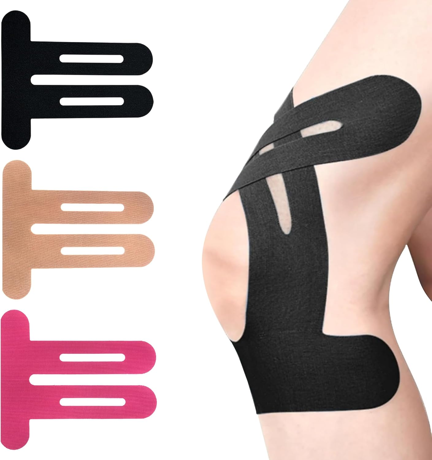 20 Pcs Kinesiology Tape for Knees, 25X22Cm Tape Hypoallergenic Athletic, Knee Pain Knee Tape for Knee Pain Relief Pre, Cut Knee Support & Stability, Pain Relief Breathable image number 6