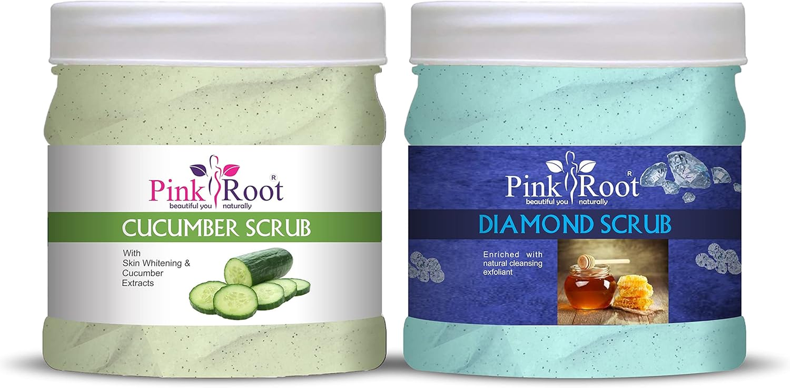 Pink Root Cucumber Scrub 500Gm with Diamond Scrub 500Gm image number 4