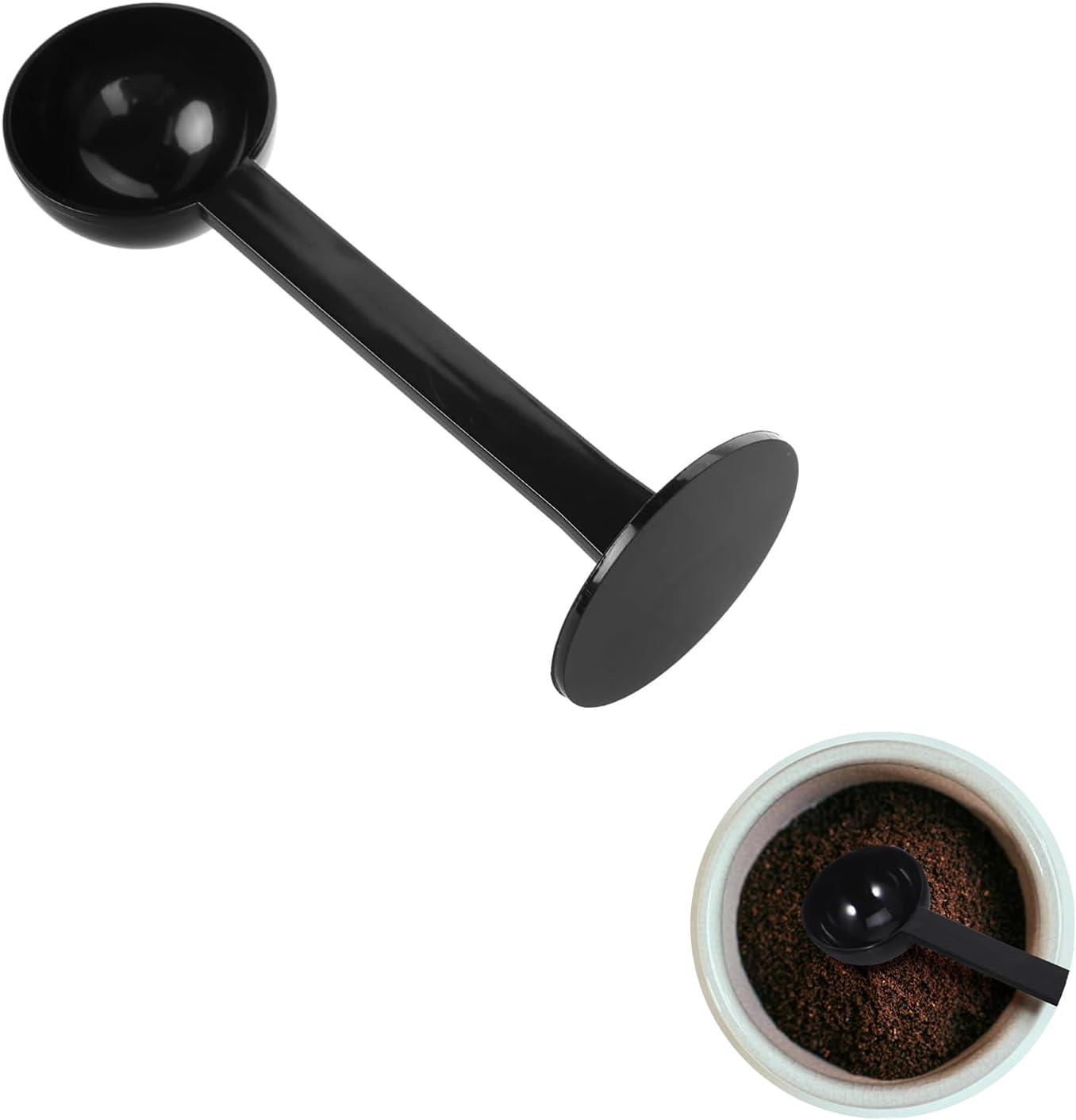 Taicols 2-In-1 Espresso Coffee Bean Spoon Tamping Scoop Tamper Tea Tool for Coffee Bean Spoon Coffee Measuring, about Coffee, Tea and Espresso, Machine Powder Spoon Coffee Kitchen Tool, Plastic image number 2