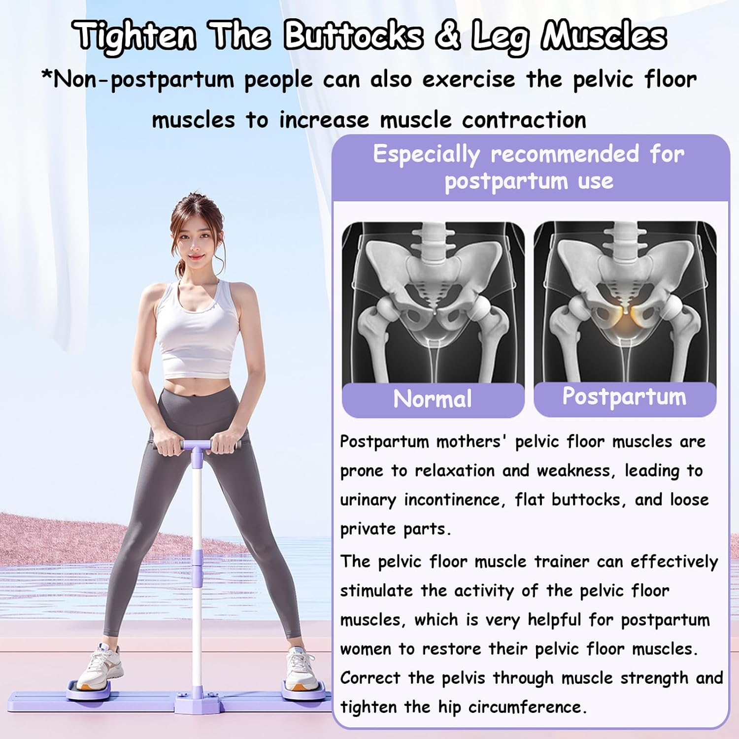 Taoluwin Thigh Strength Trainer, Ski Machine, Home Fitness Leg Trainer with Silent Steel Bearings, Foldable Design for Hip Shaping, Postpartum Recovery & Full-Body Toning image number 5