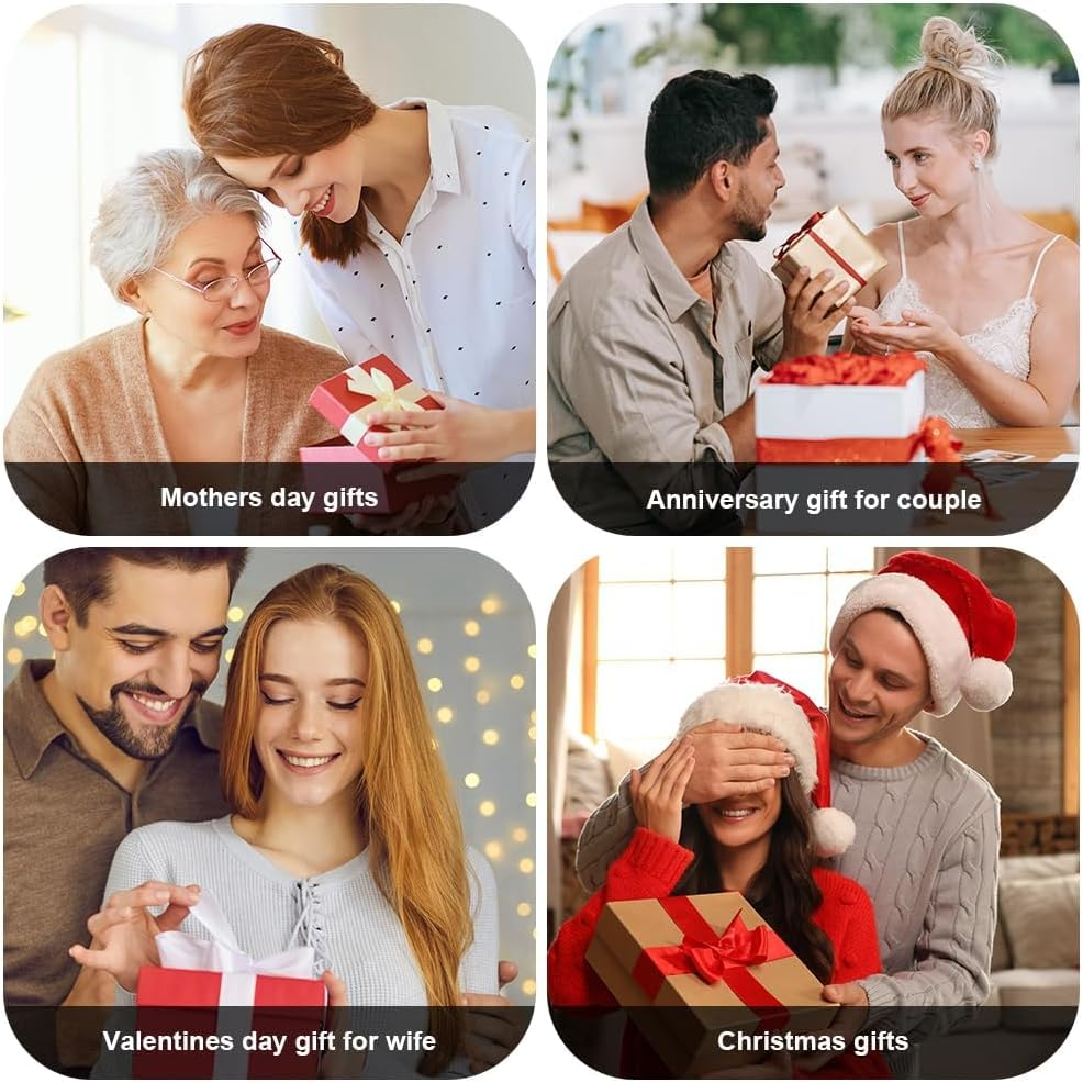 Birthday Gifts for Women Gifts for Mom Gifts for Women Gifts for Sister Grandma Rose Flower in Glass Dome Housewarming Gifts Valentines Day Gifts New Home Rose for Valentines Day Battery Not Included