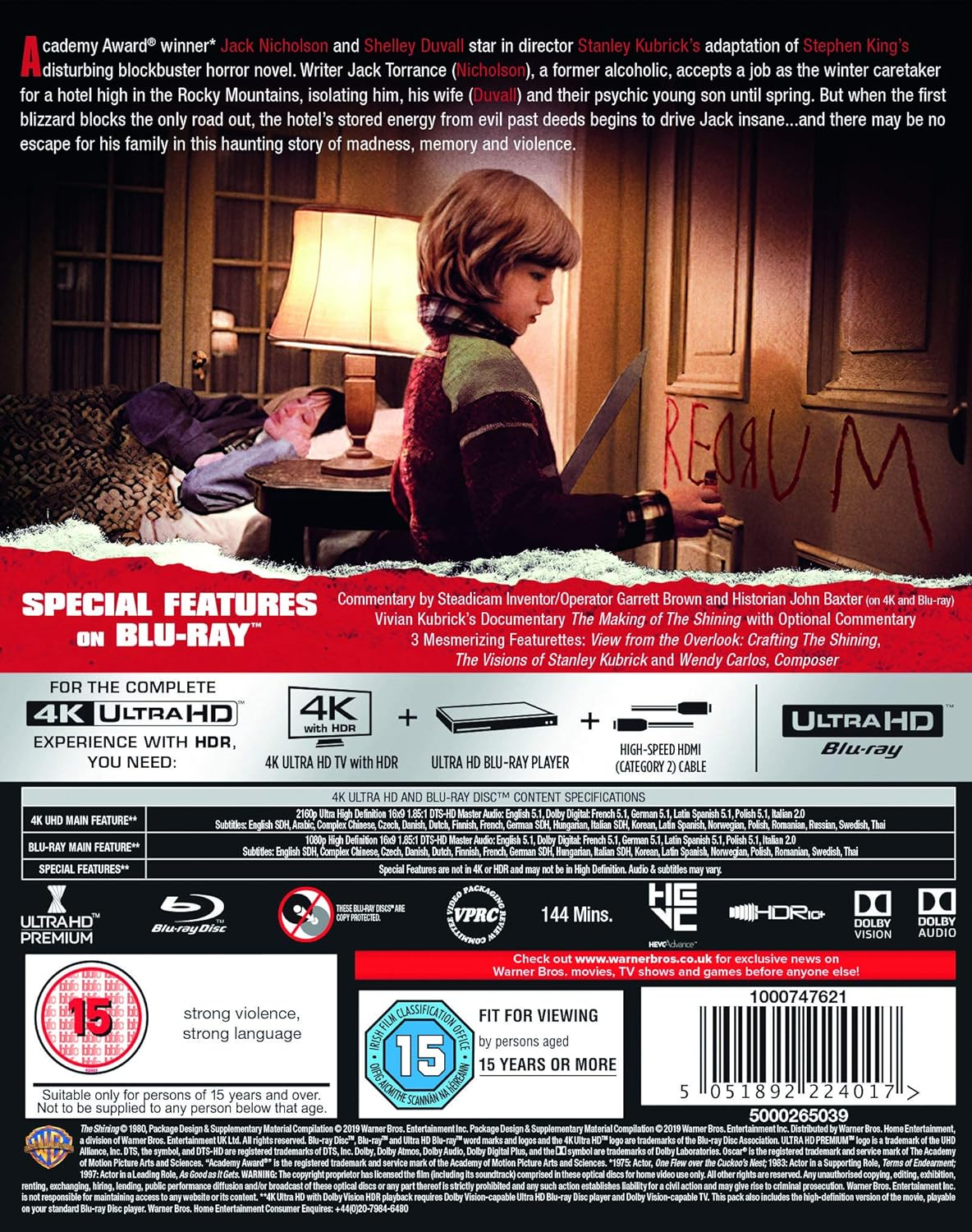 The Shining: Extended Cut Steelbook (UHD/ S) image number 1