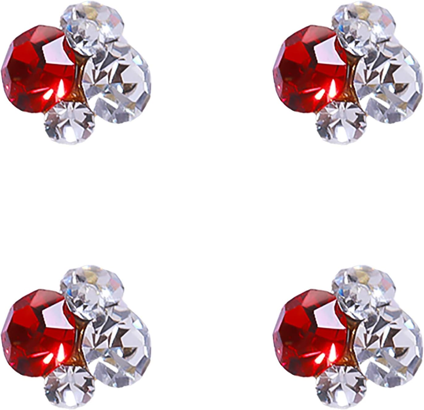 4 Grains Nail Art Rhinestone Alloy Rhinestone DIY Three-Dimensional Crimson Nail Decoration Super Flash image number 1