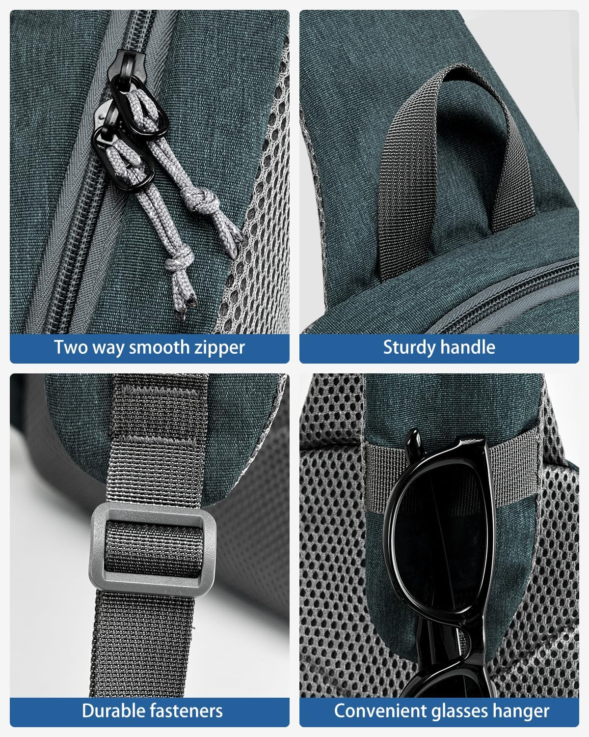 OIWAS Sling Bag Crossbody Backpack for Men, One Strap Backpack Hiking Daypack Chest Bag for Women - Gray image number 5