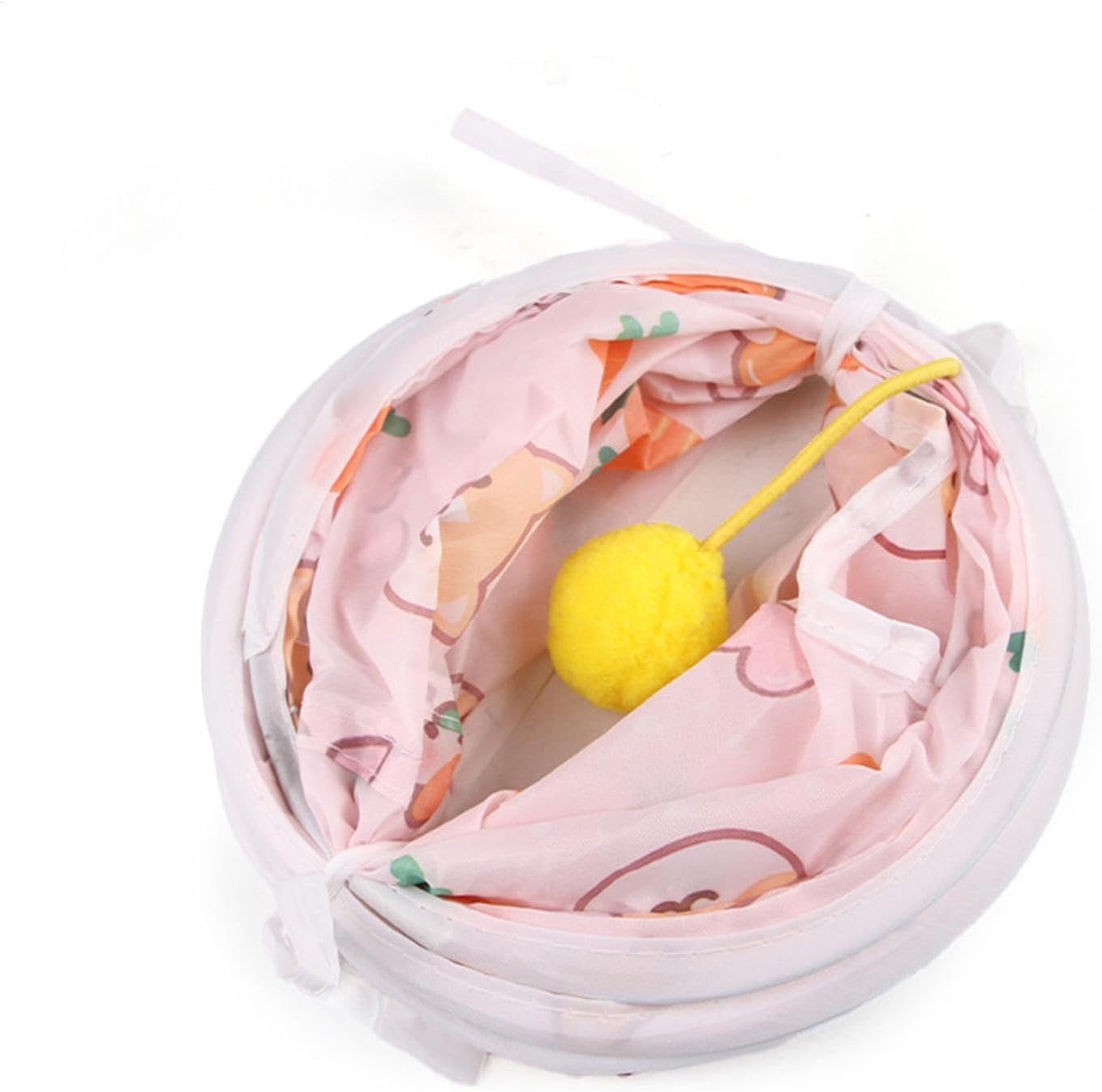 Small Animal Tunnel,Small Pet Exercise Tubes | Foldable Tunnels Cartoon Bunny Hiding Tube Activity Toy for Dwarf Rabbits, Hamster, Kitten - A image number 5