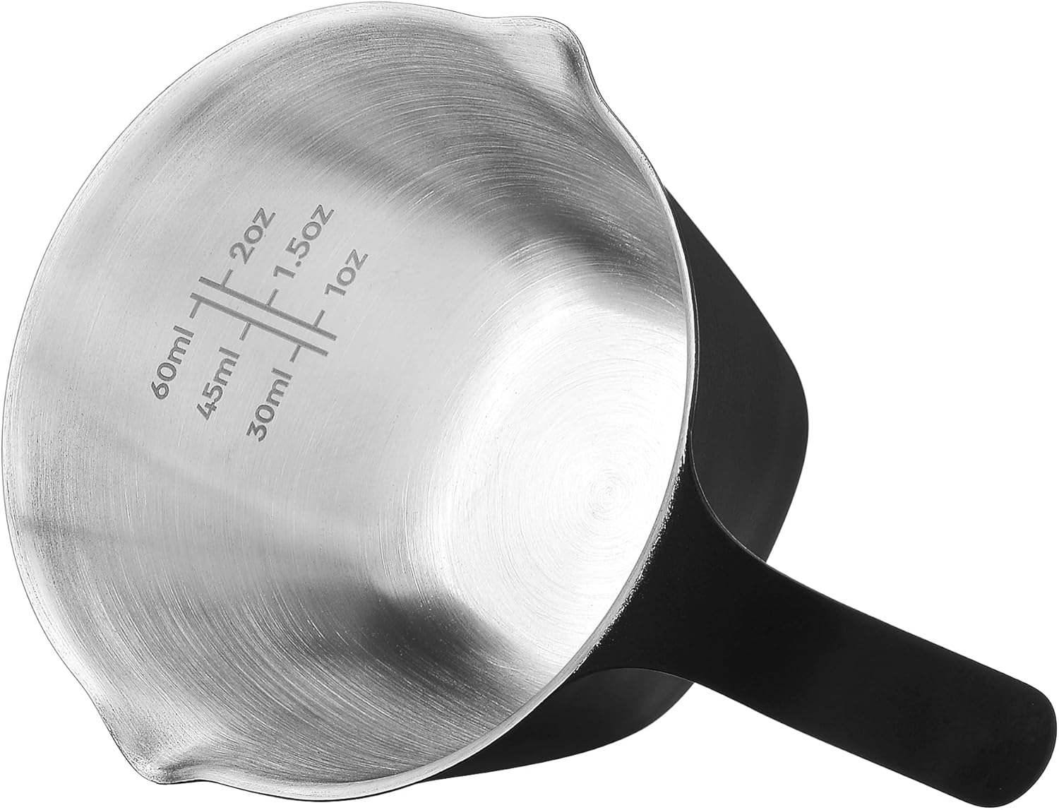 Normcore Espresso Measuring Cup, Espresso Shot Cups with Handle, Espresso Pouring Cup with Double Spout for Barista Tool Accessories, 1Mm Thick, 304 Stainless Steel, Matte Black image number 3