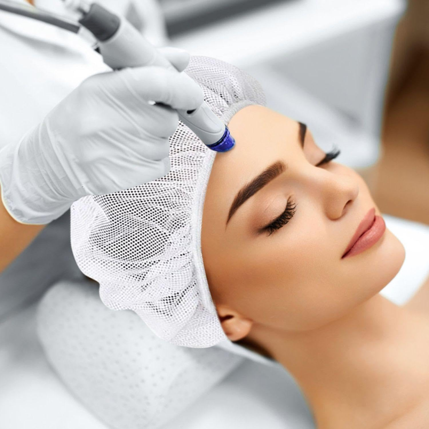 8 Pieces Mesh Hair Tube, Breathable and Comfortable Hook Hat, Dry Net Cap, Hair Care Products (White, Pink). image number 5