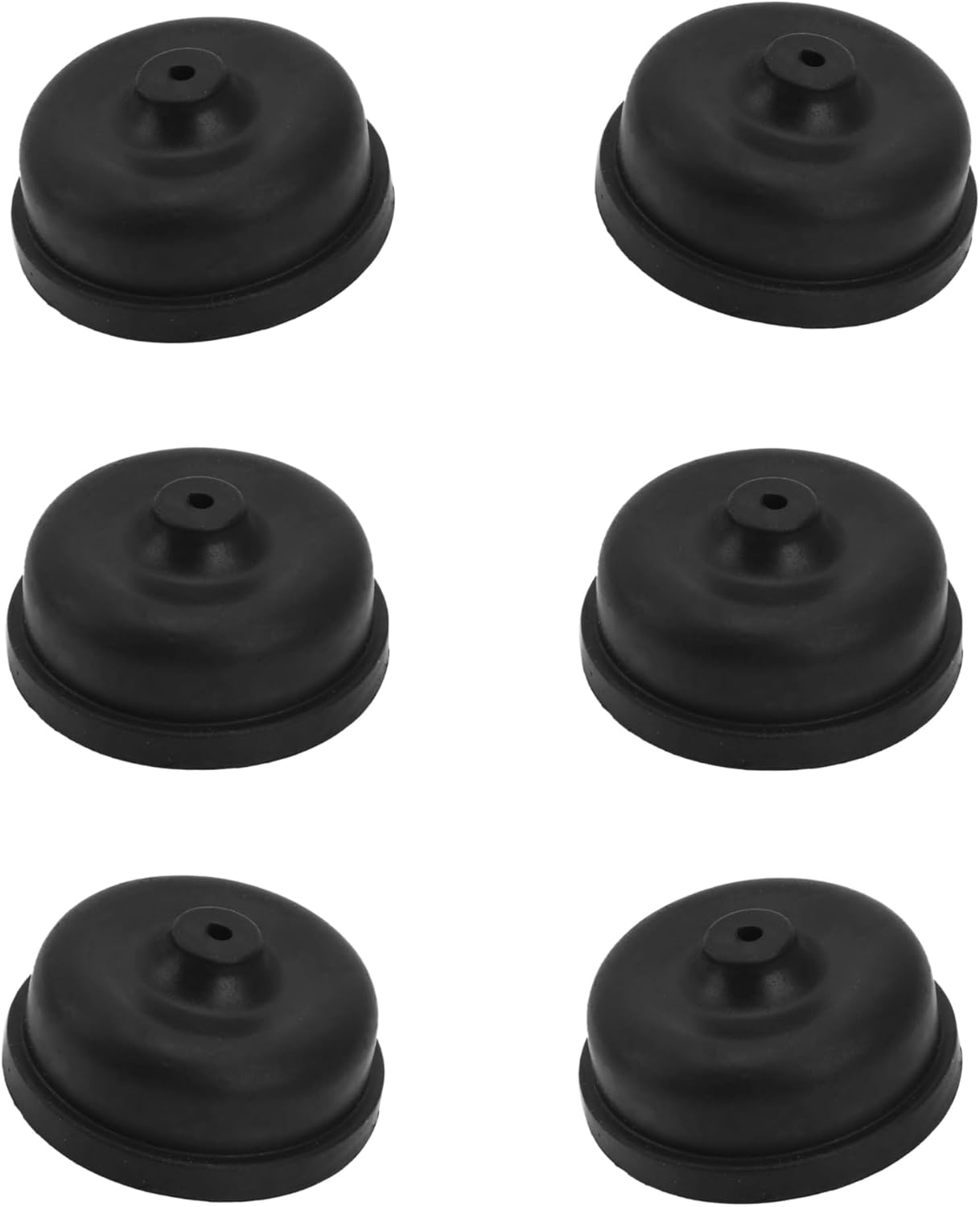 6Pcs Black Aquarium Diaphragm Air Pump Accessories EPDM Rubber Oxygen Pump Replacement Parts for Aquarium Fishing Oxygen Pump Aquarium Diaphragm Silicone Cup Parts Reolacements Fish and Aquatic Pets