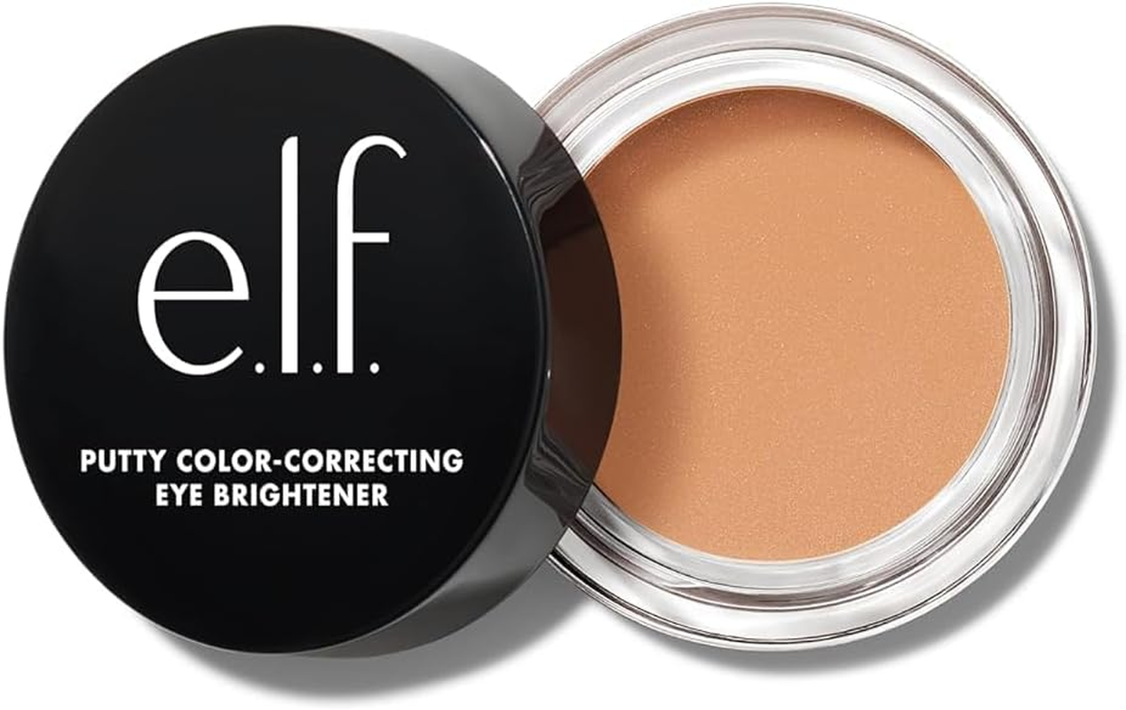 E.L.F. Putty Color-Correcting Eye Brightener, Under-Eye Brightener & Primer Reduces Appearance of Dark Circles, Vegan & Cruelty-Free, Light/Medium