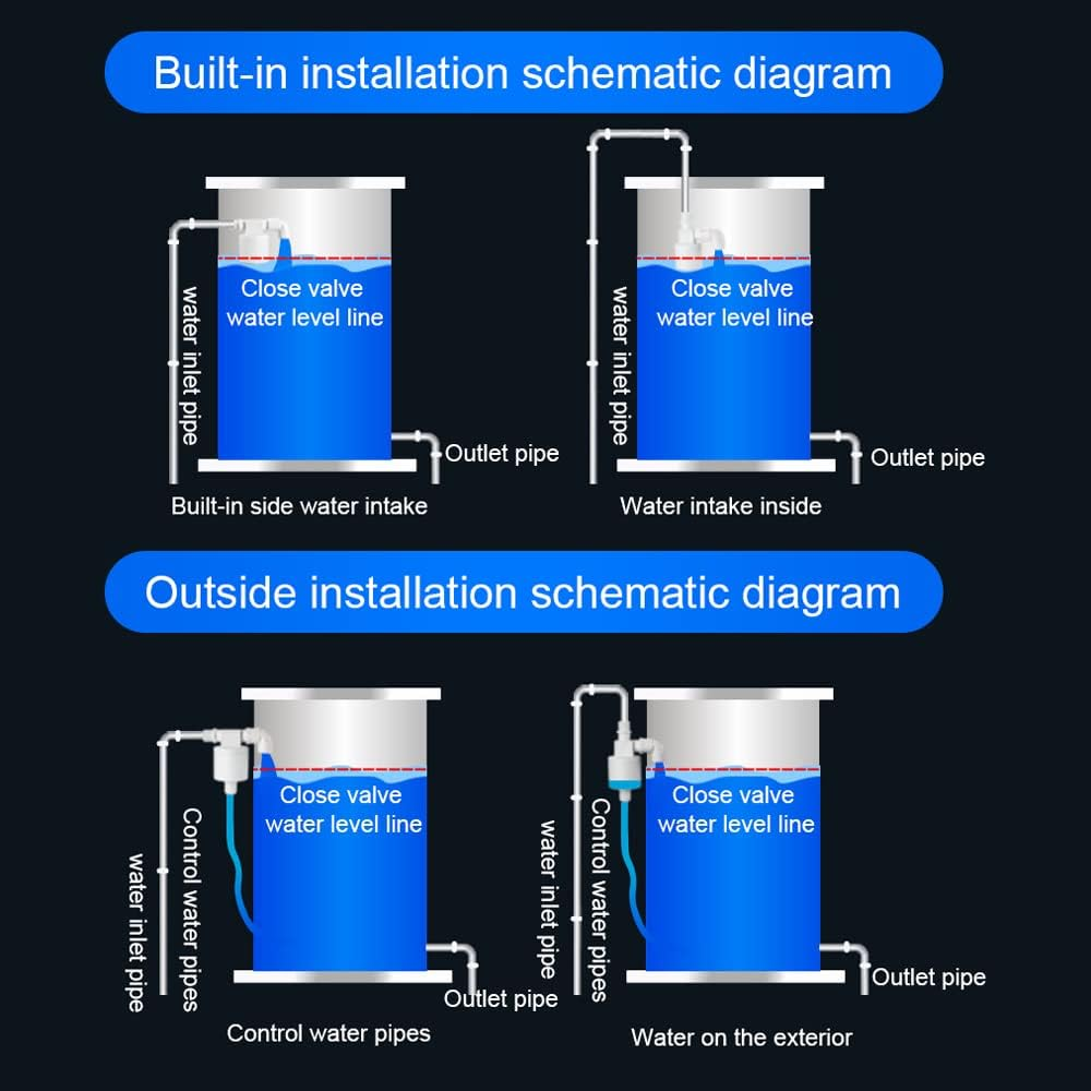 1/2 Inch Thread Automatic Water Level Control Valves Tower Float Ball Valves Water Inlet Level Valves QIUNI image number 3