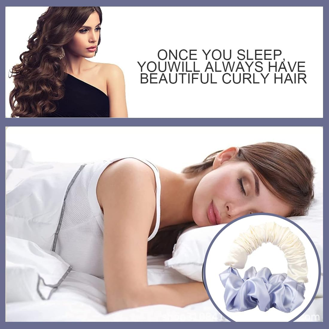 CATOR Heat-Free Hair Curler for Sleeping, No Heat Curls, Hair Band, Soft Sleep Binder, Scrunchie, Silk Curler for Long Hair Overnight Curlers image number 3