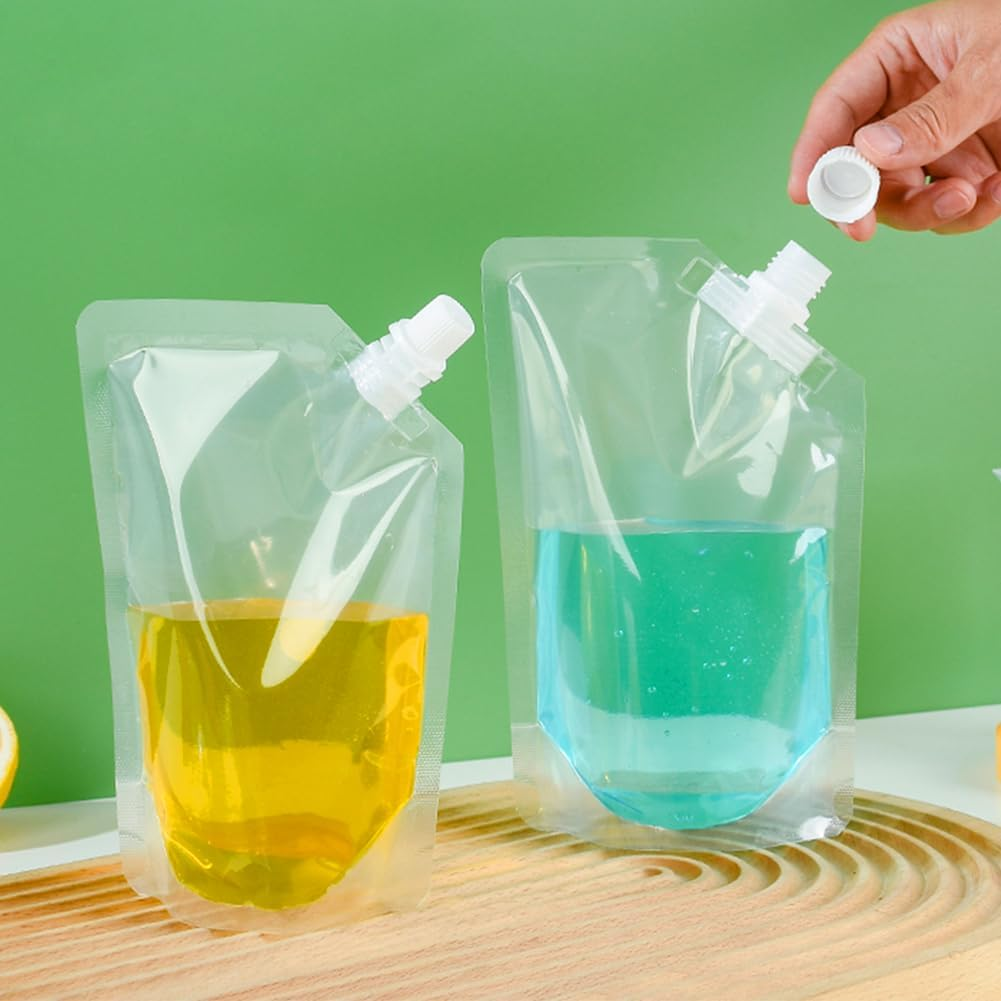 8 PCS Reusable Sorting Pouches for Adults, Plastic Flasks for Liquor Disguise with Funnel, Hidden Drink Pouches for Alcohol image number 6