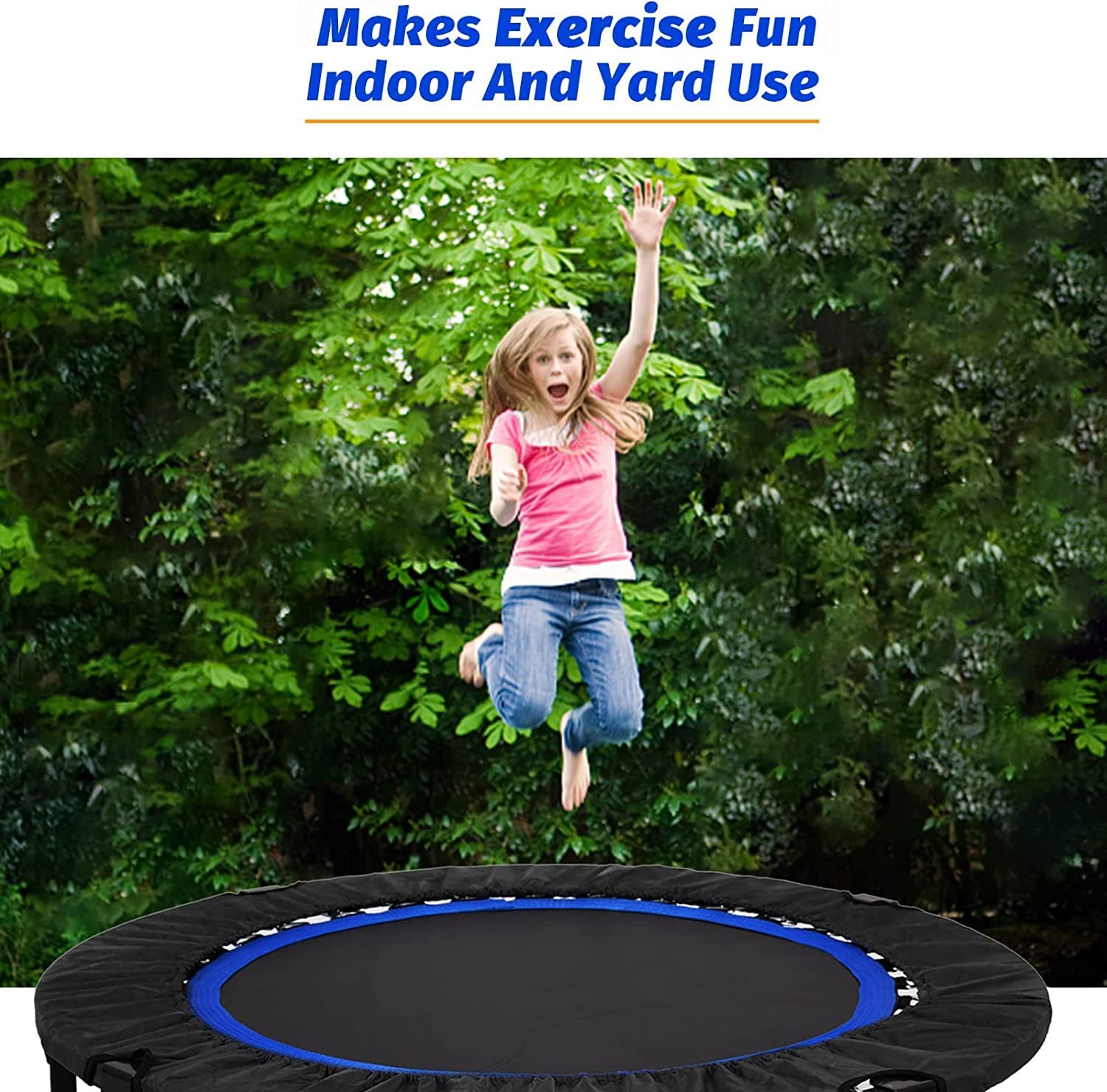 ADVWIN Trampoline, 40 Inch Fitness Mini Trampolines, Suitable for Adult and Kids Indoor/Outdoor Workout Max Load 150KG