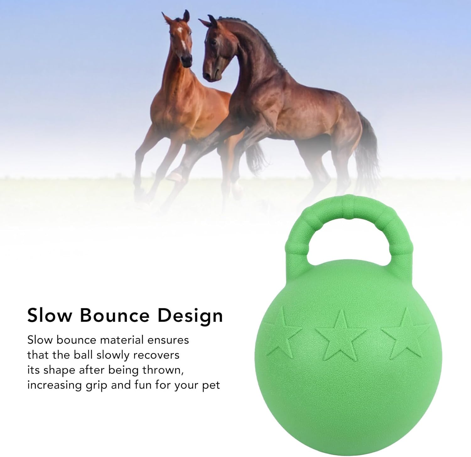 Herding Ball for Horse, Rubber anti Burst Horse Ball Toy with Fruit Flavor Interactive Horse Play Ball Slow Bounce Bouncy Ball for Equestrian Training Game, Horse Soccer Ball image number 4