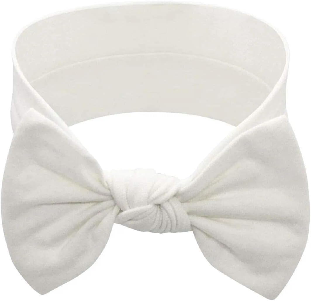 Cotton Infant Headbands with Bow Design - Handmade Baby Hair Bands for Everyday & Special Occasions