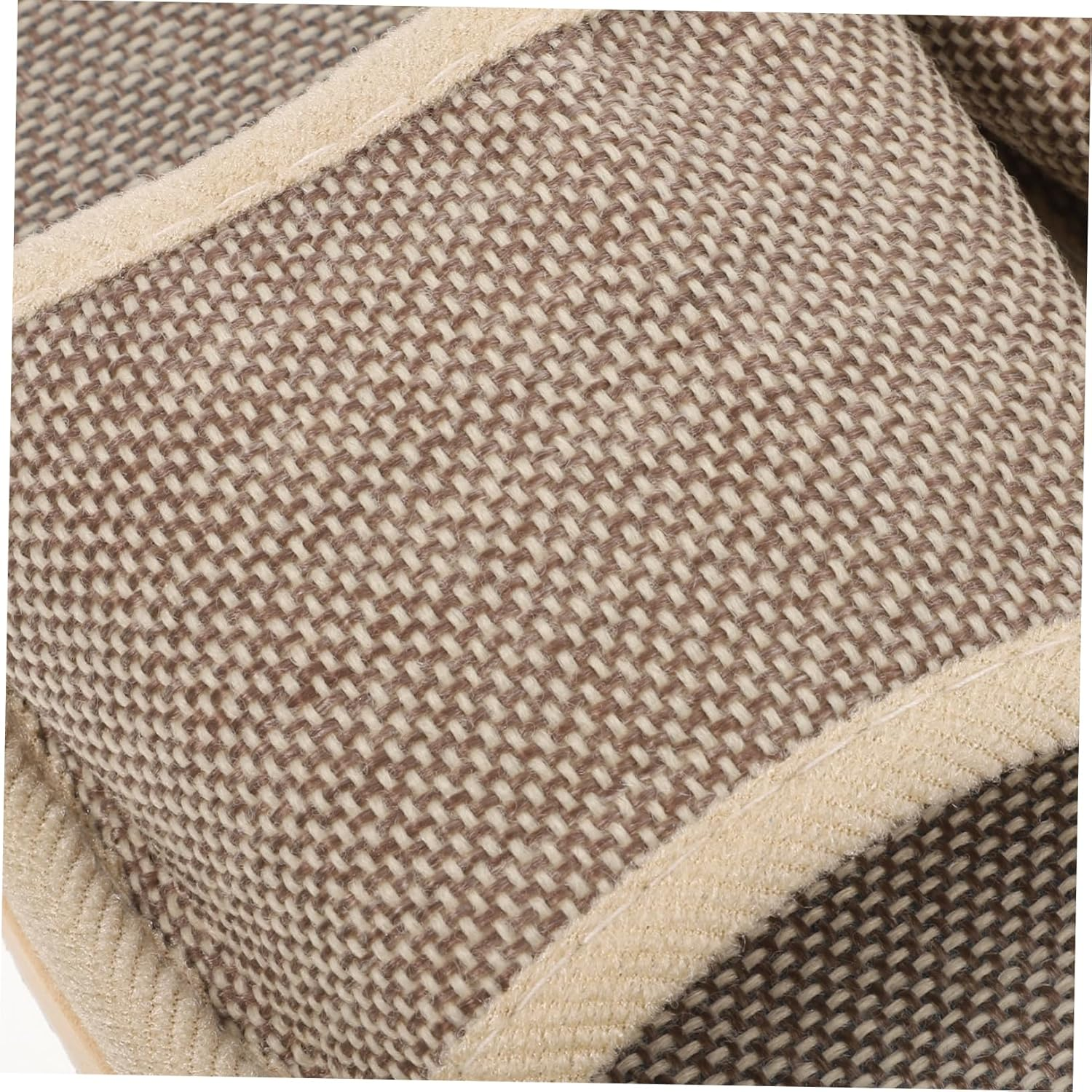Ipetboom 2 Pairs of 29Cm Anti-Slip Eva Slippers for Home and Hotel Beige Cotton Linen Slippers Suitable for Size 40-43 Comfortable Indoor and Outdoor Footwear image number 3