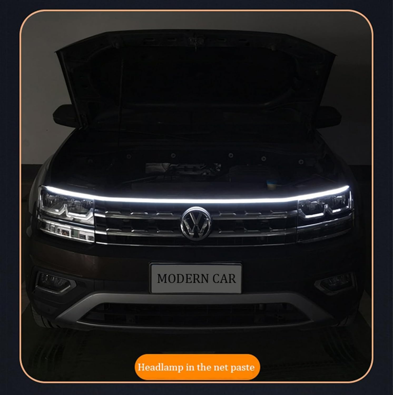 Car Hood Light Strip, 1.2/1.8 Meters White Waterproof 12V Universal Dynamic Scan Start up Hoodbeam Kit Flexible Exterior LED Strip Lights Daytime Running Light Strip for Cars Suvs Truck (1.8 Meters) image number 3