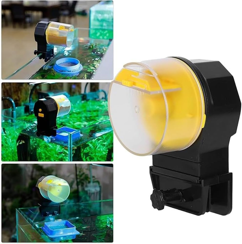 2Pcs Automatic Fish Feeder Timer, Intelligent Vacation Timer Fish Feeder for Turtle Goldfish, Silent Design, Timed and Quantified, Keeps Food Dry Fish Food Dispenser, Suitable for Various Feeds image number 4