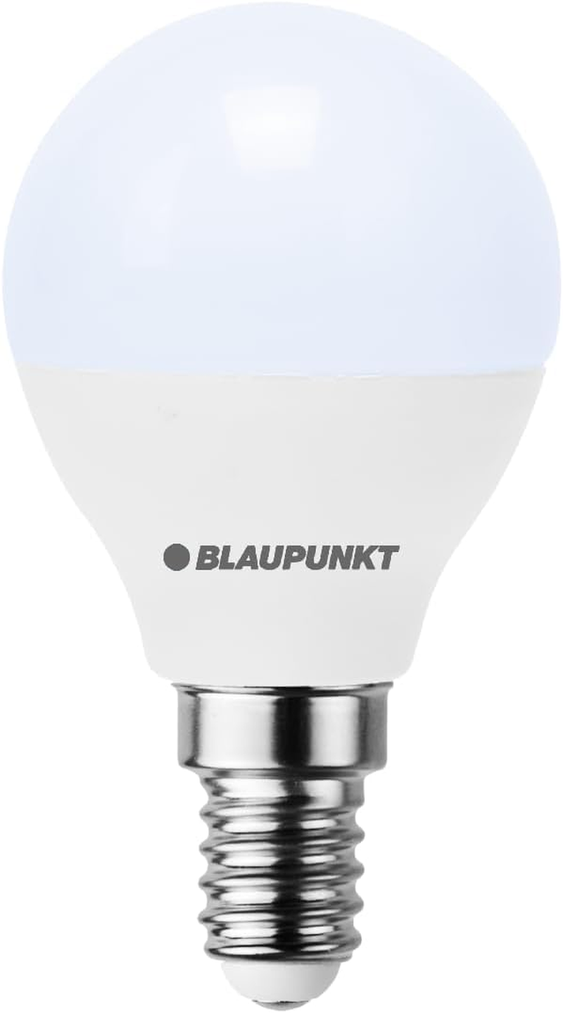 Blaupunkt LED Bulb G45 Golf Ball, E14 Base Screw, 6W, Replaces 50W Incandescent, Cool White 6000K, Cold Light, Non-Dimmable, 520 Lumen, Light Bulb, Room Lighting, 1 Piece (Pack of 1)