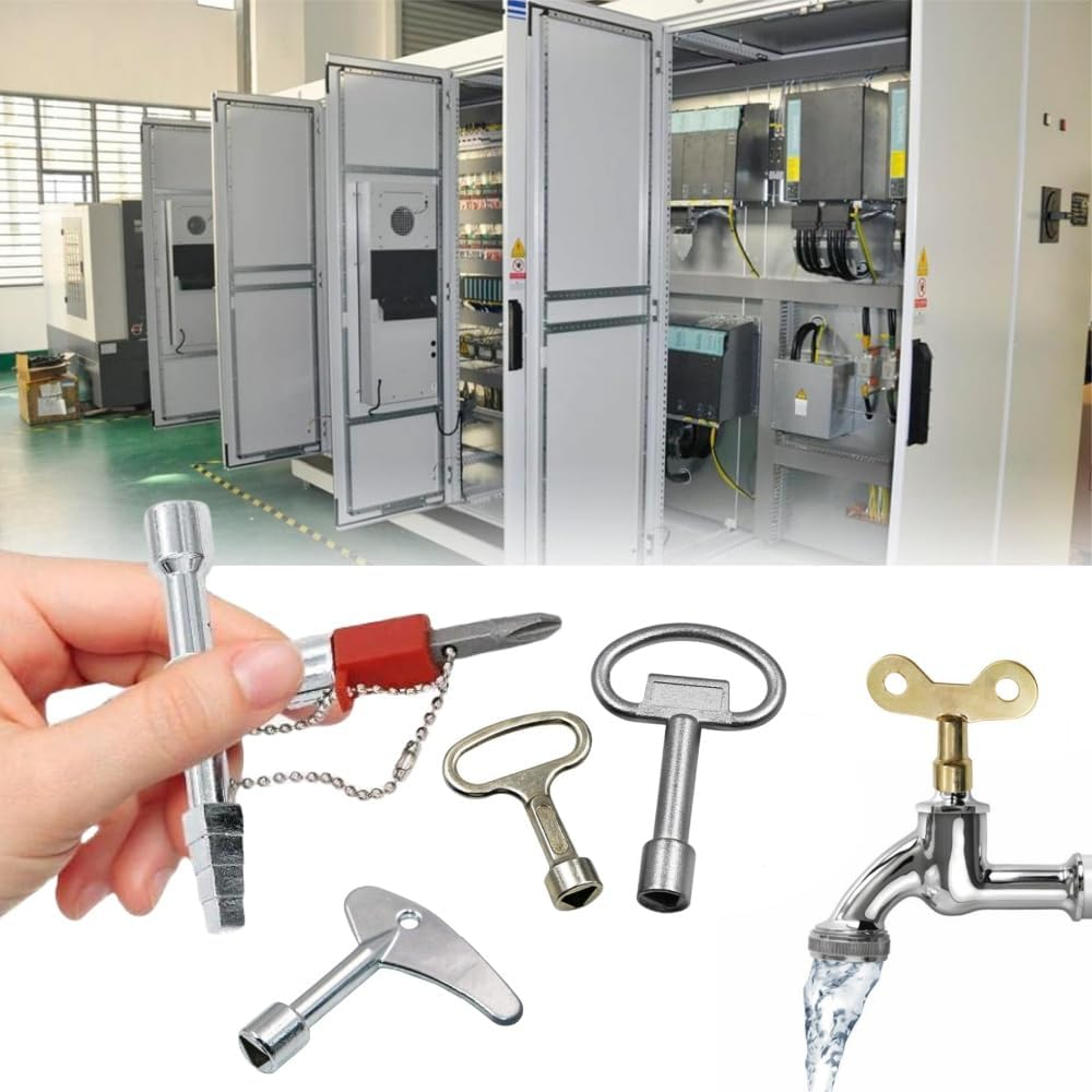 5 PCS Multi-Functional Utility Plumbers Tool Set, Square Triangle Socket Spanner Wrench for Common Cabinets and Building Technology Barrier Systems image number 1