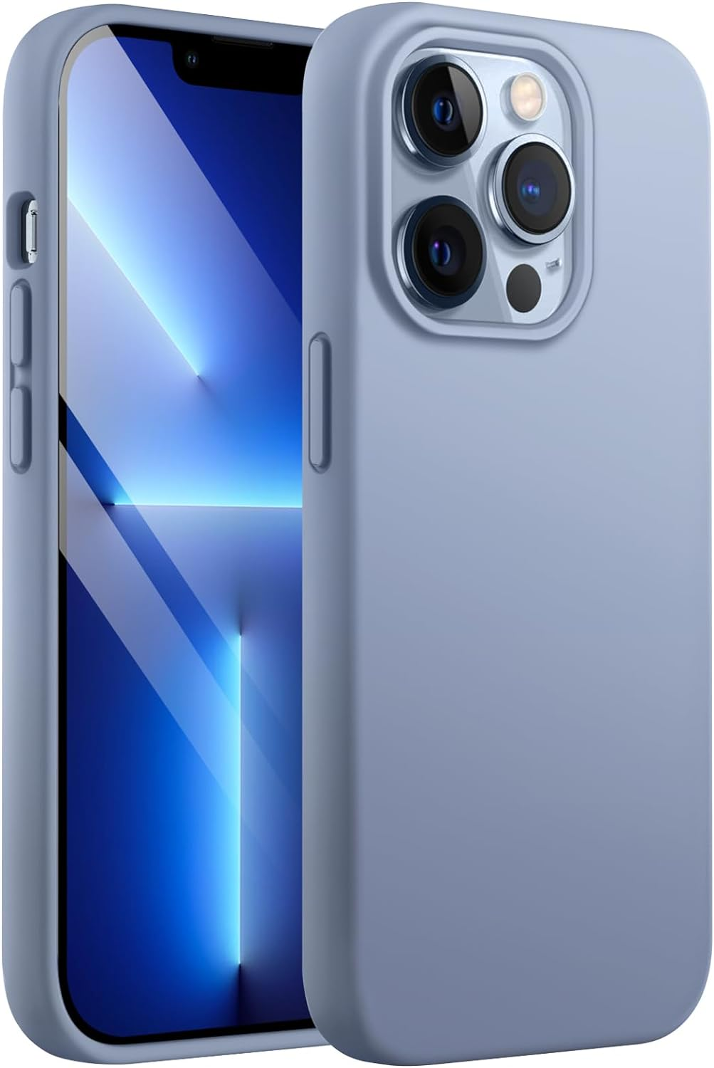 Jetech Silicone Case for Iphone 13 Pro Max 6.7-Inch, Silky-Soft Touch Full-Body Protective Phone Case, Shockproof Cover with Microfiber Lining (Black)