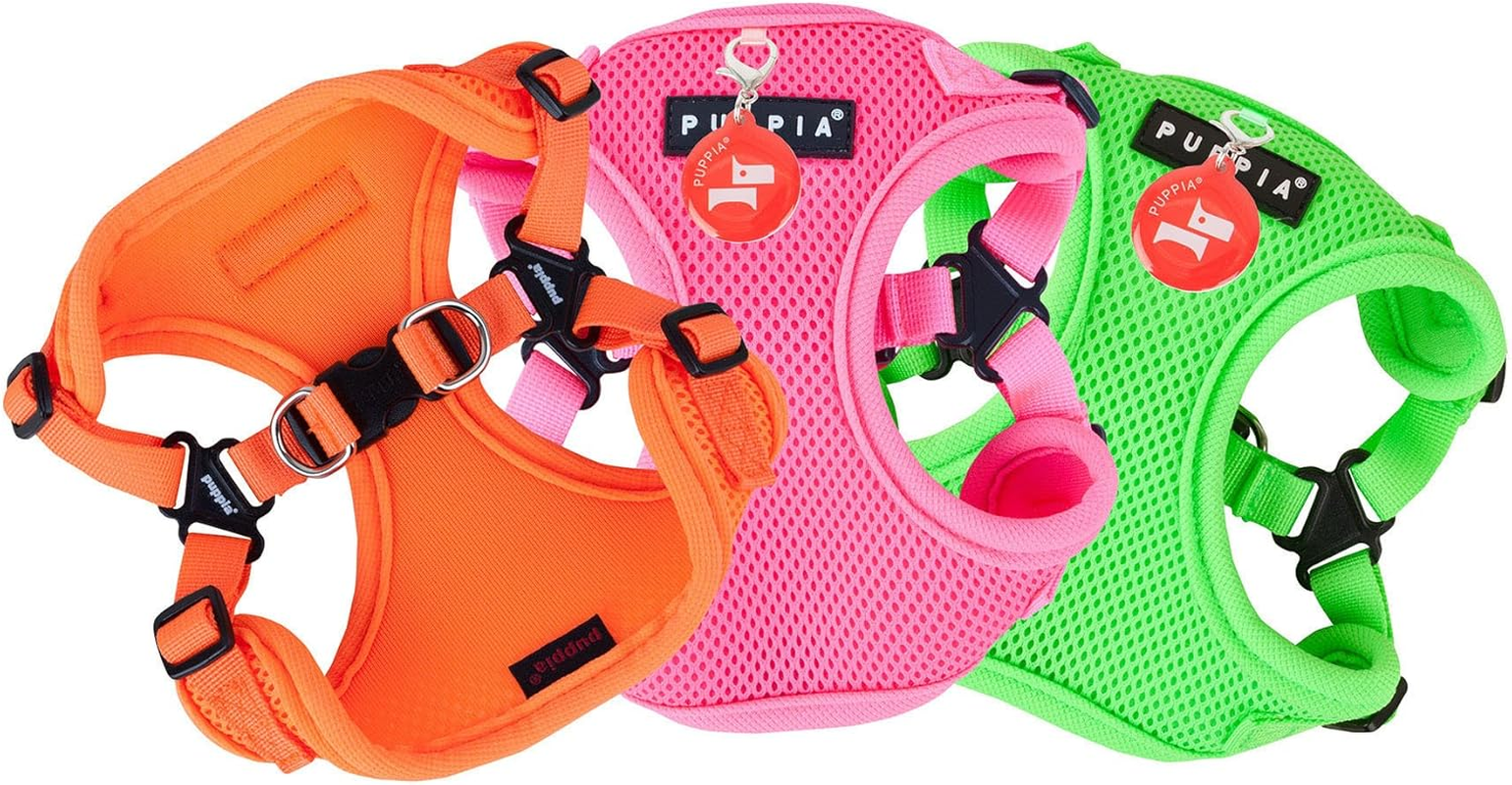 Puppia Authentic Neon Soft Harness C, Large, Orange image number 3